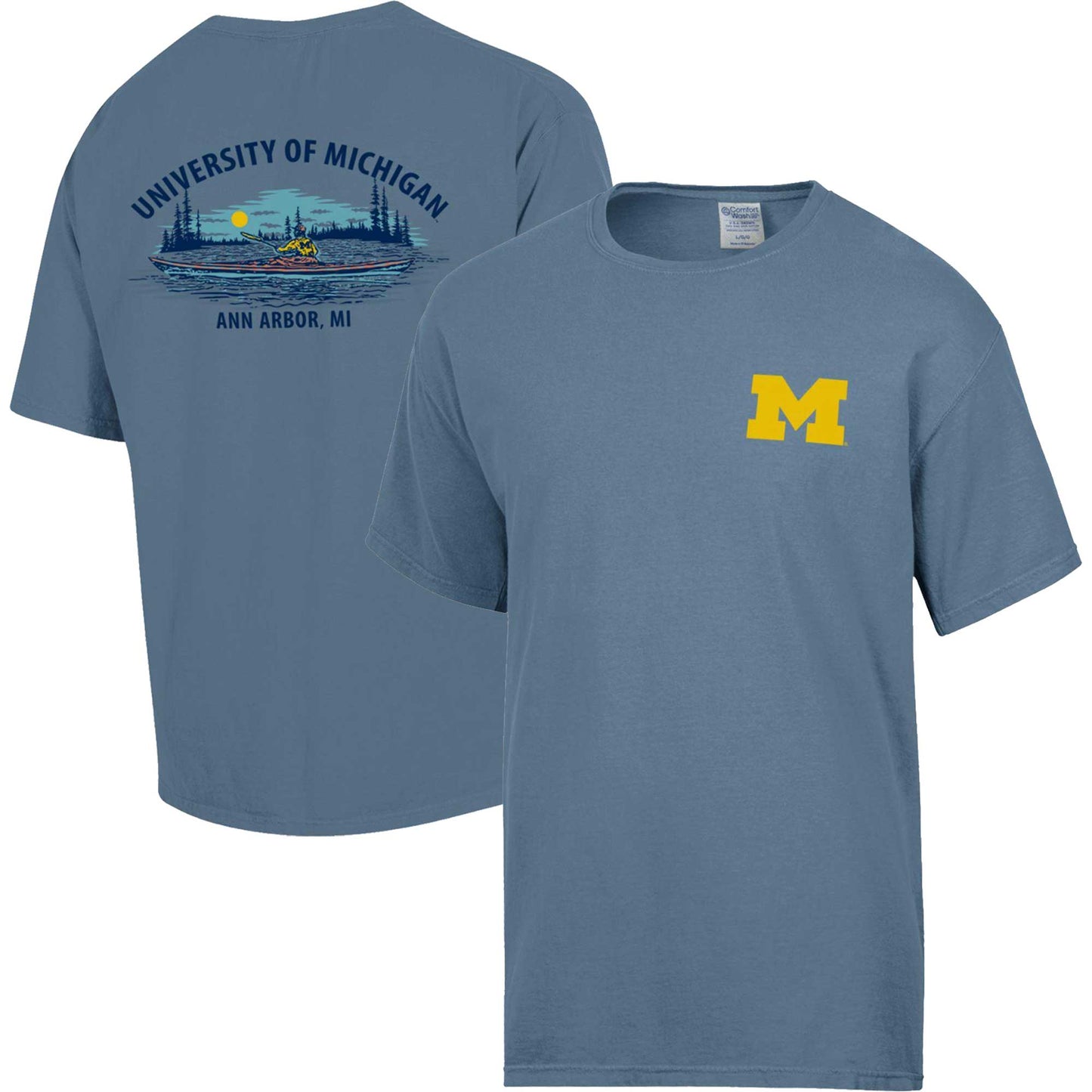 Men's Comfort Wash Navy Michigan Wolverines Local T-Shirt