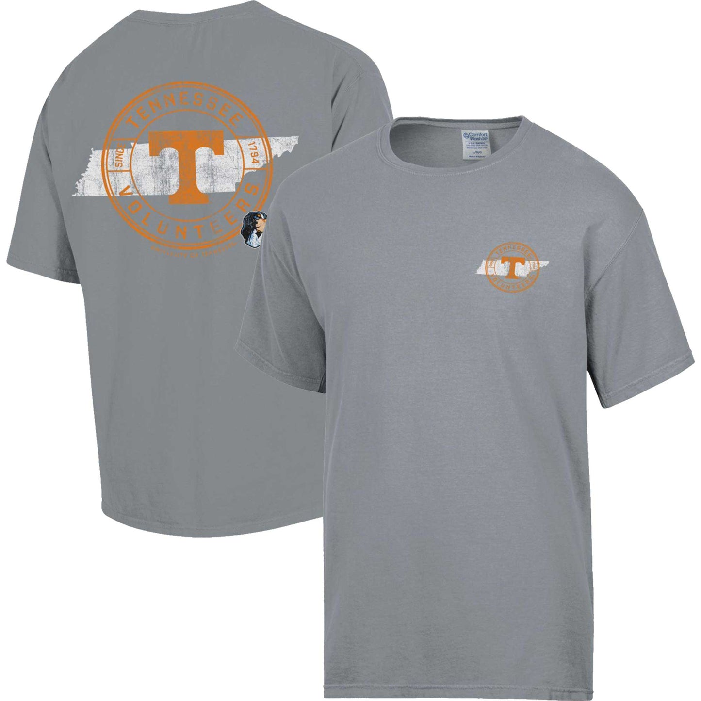 Men's Comfort Wash Graphite Tennessee Volunteers STATEment T-Shirt
