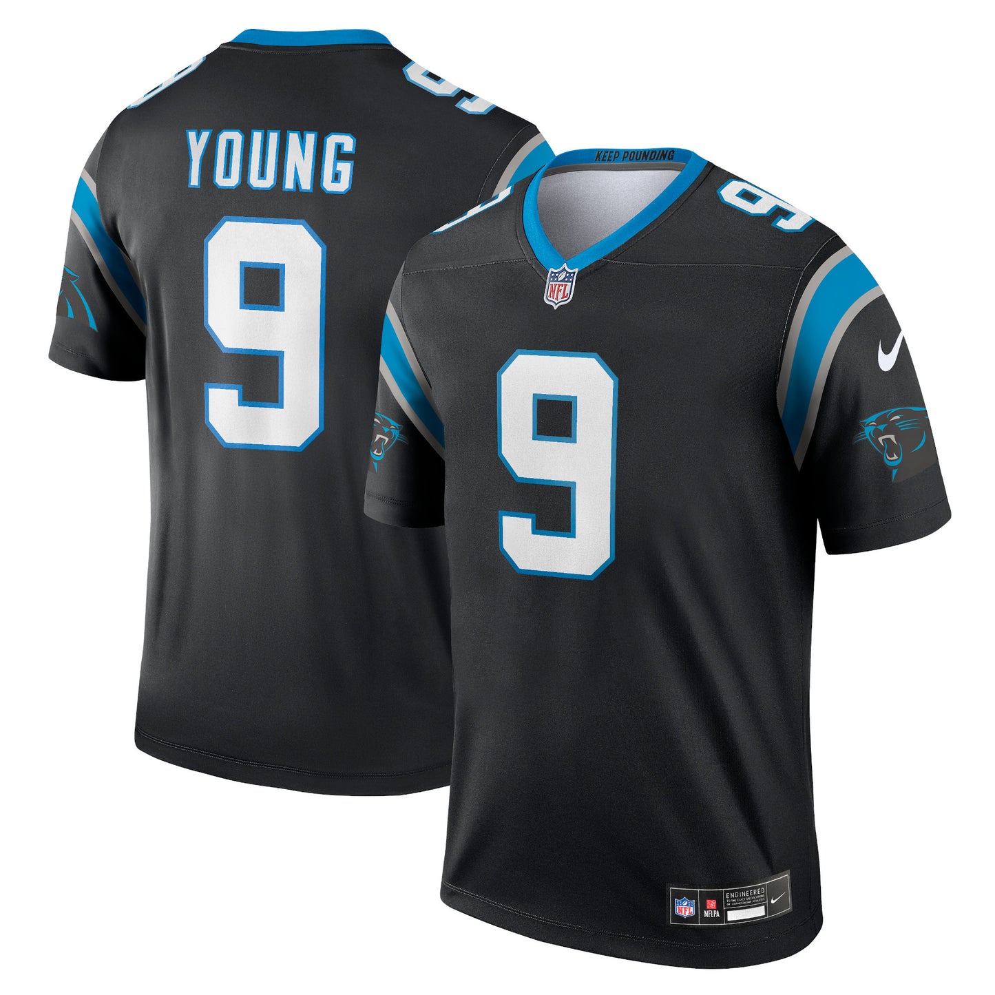 Men's Nike Bryce Young Black Carolina Panthers Legend Jersey