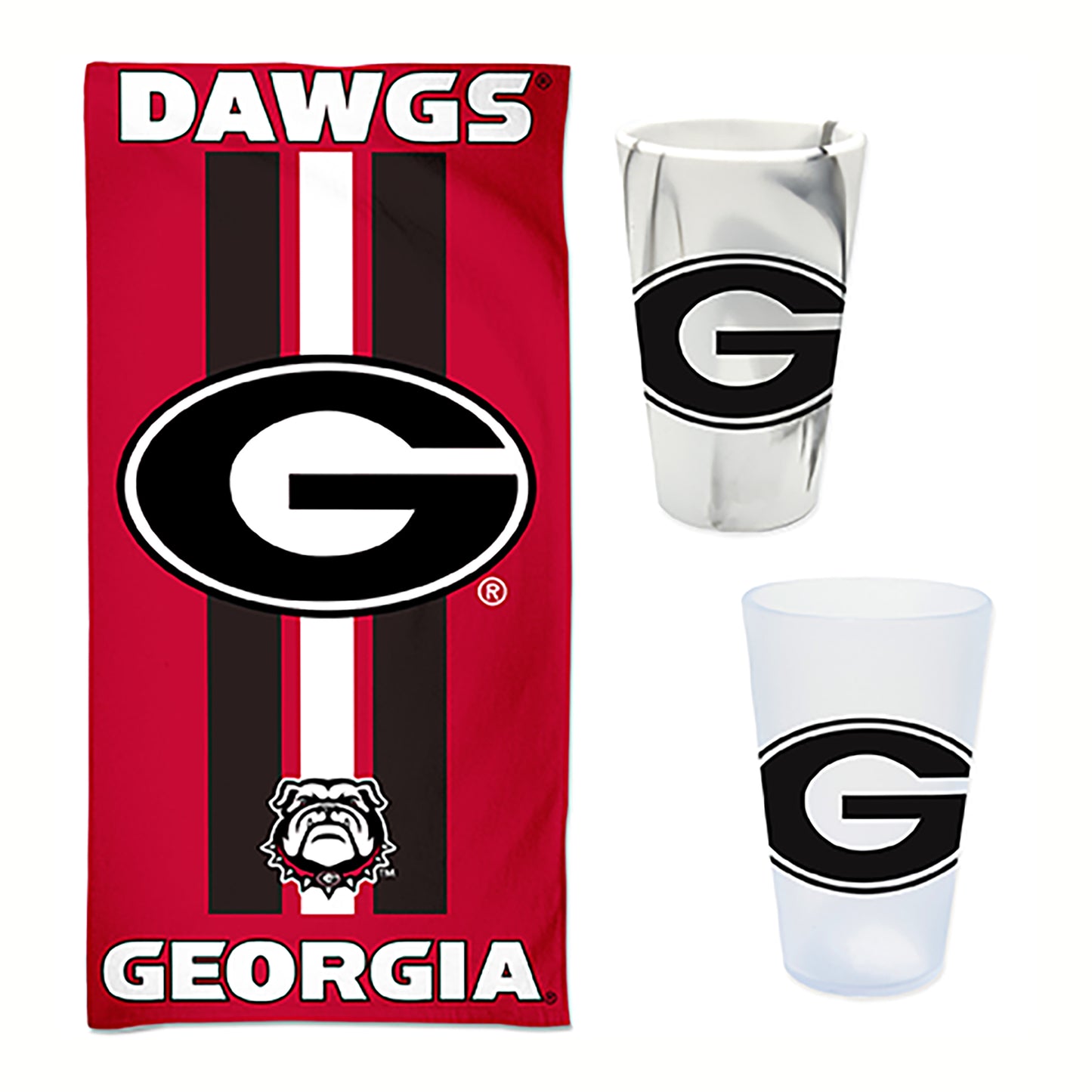 WinCraft Georgia Bulldogs Beach Day Accessories Pack