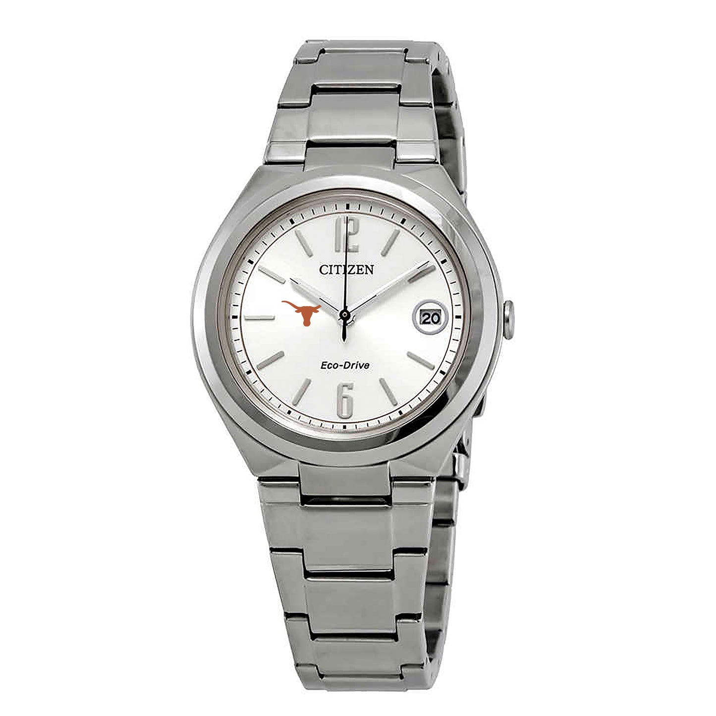Women's Silver Texas Longhorns Eco-Drive Stainless Steel Watch