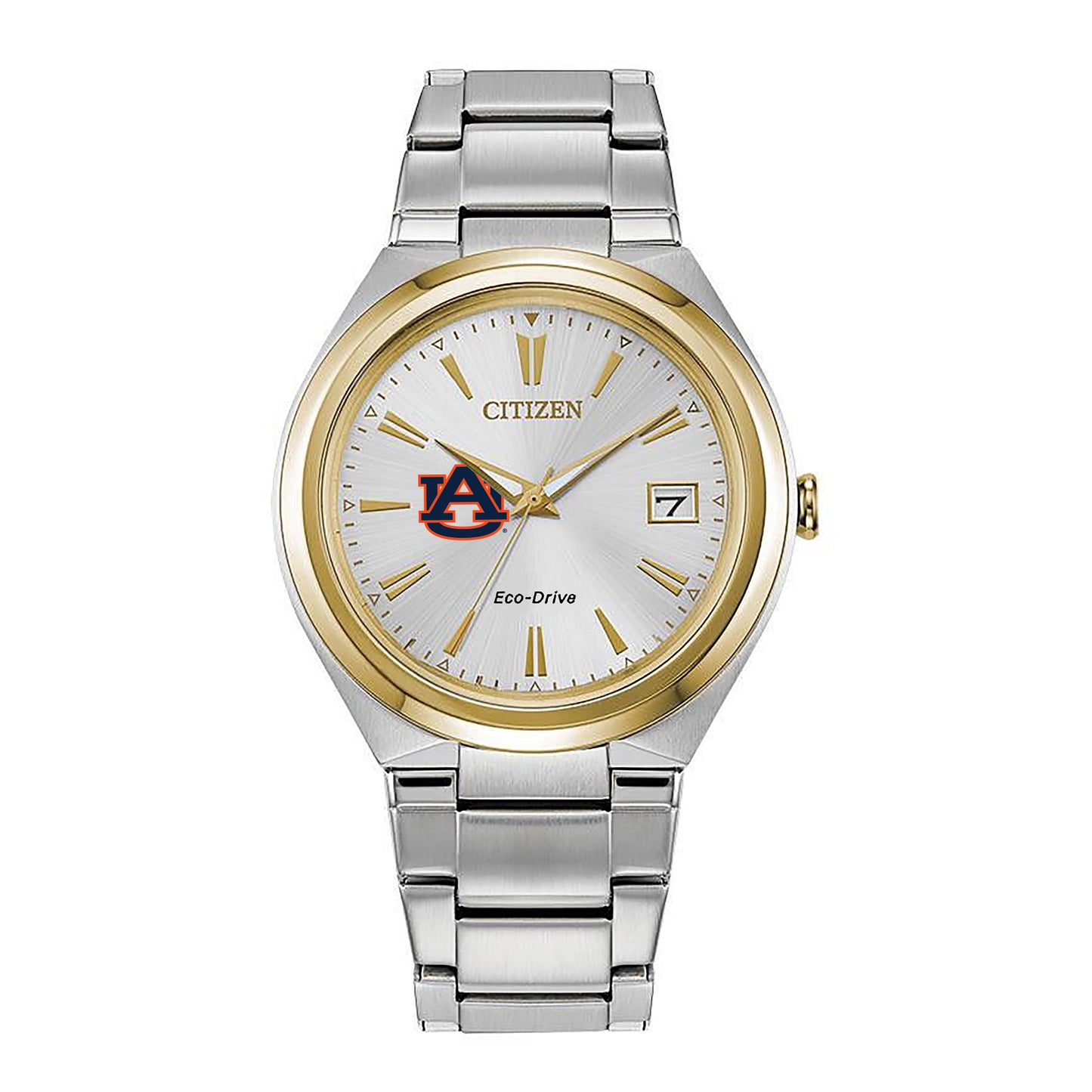 Women's Silver/Gold Auburn Tigers Citizen Eco-Drive Two-Tone Watch