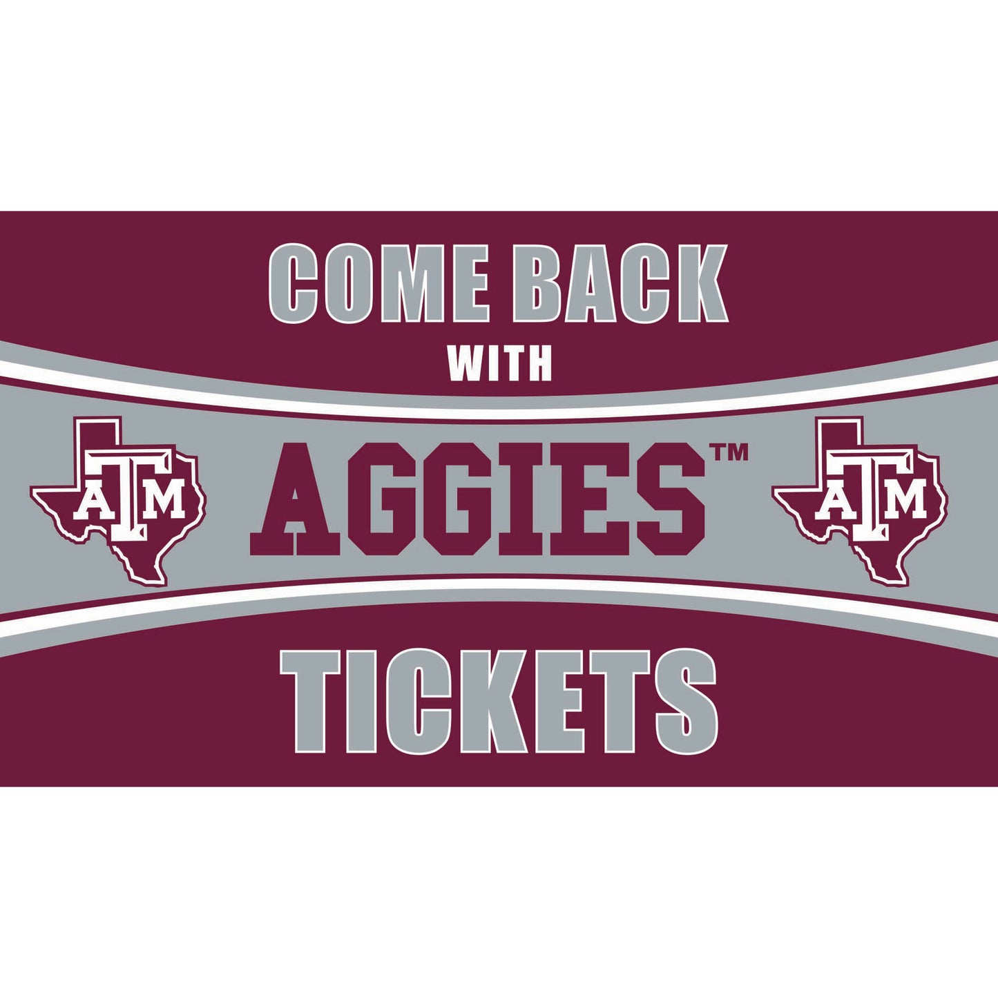Texas A&M Aggies 28" x 16" Come Back With Tickets Door Mat