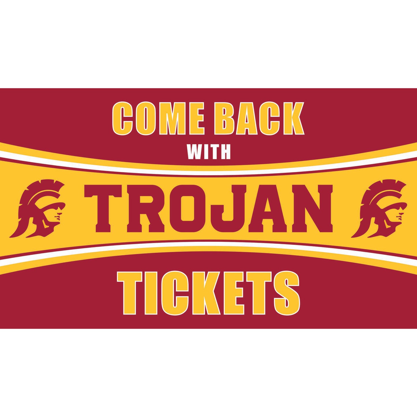 USC Trojans 28" x 16" Come Back With Tickets Door Mat
