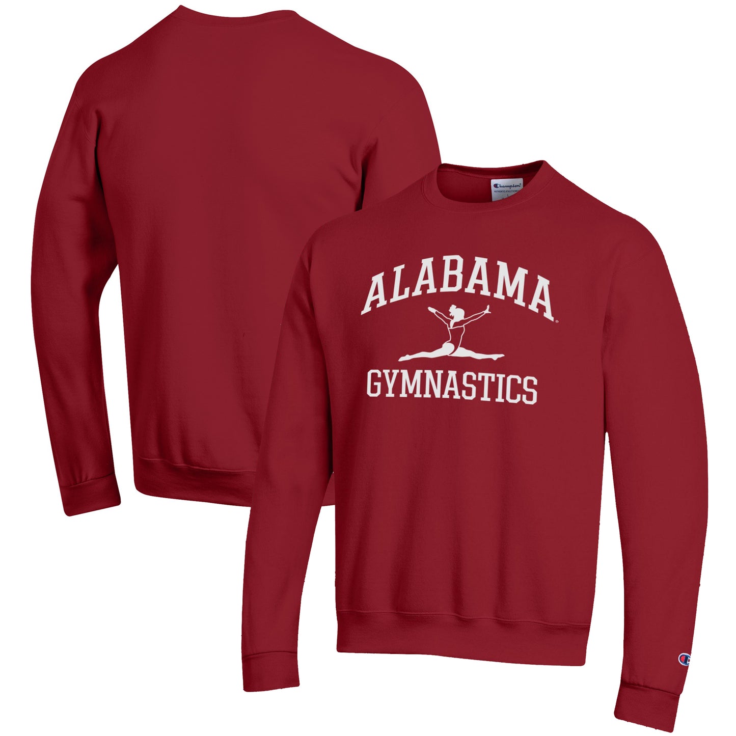 Men's Champion Crimson Alabama Crimson Tide Gymnastics Icon Powerblend Pullover Sweatshirt
