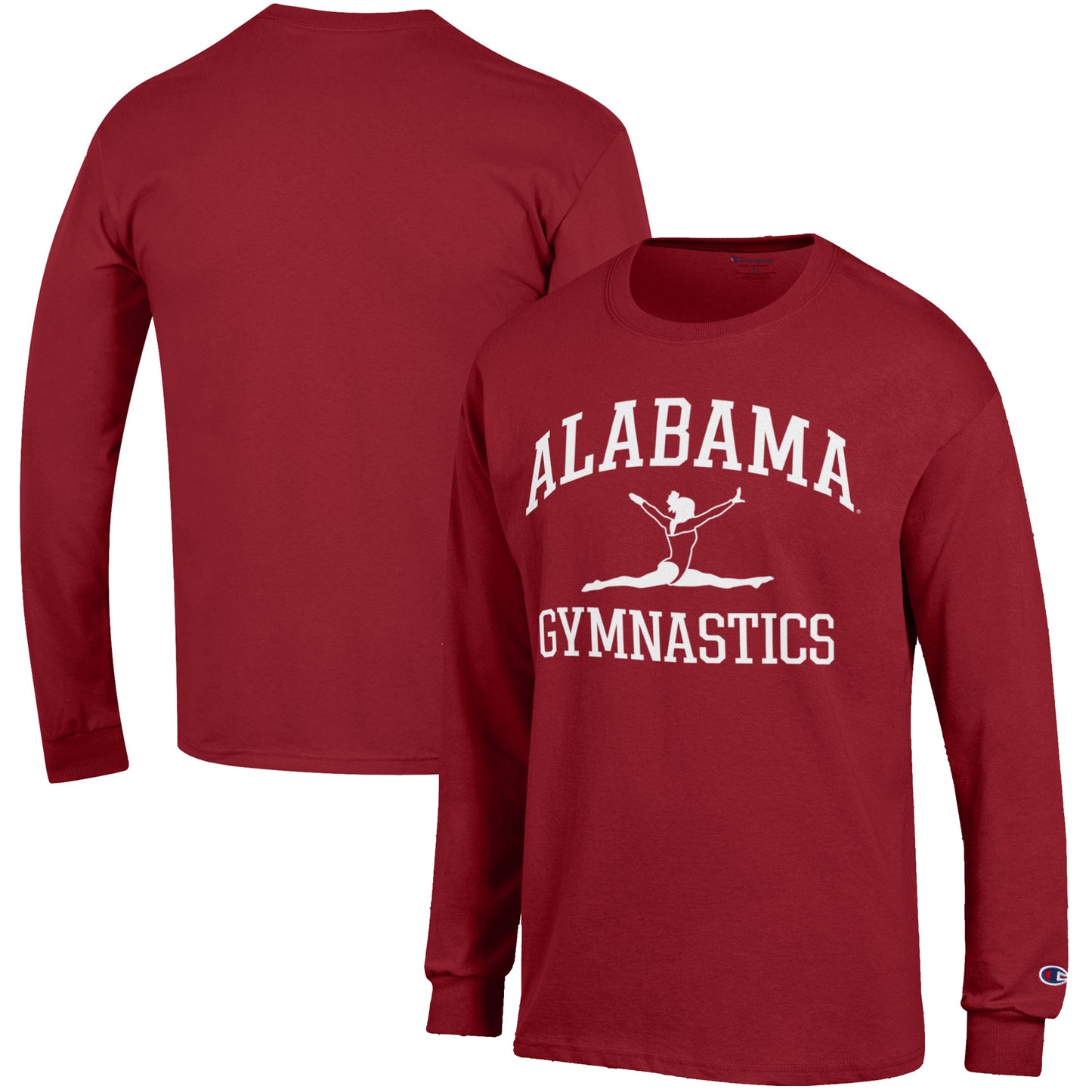 Men's Champion Crimson Alabama Crimson Tide Gymnastics Icon Long Sleeve T-Shirt