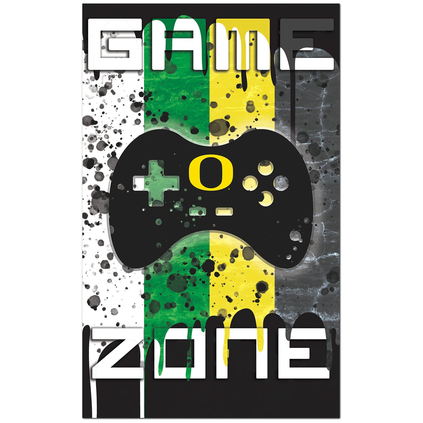 Oregon Ducks 11" x 19" Grunge Wall Art