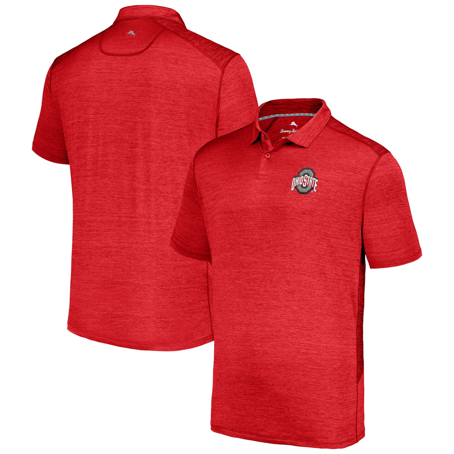 Men's Tommy Bahama Scarlet Ohio State Buckeyes Delray IslandZone Polo