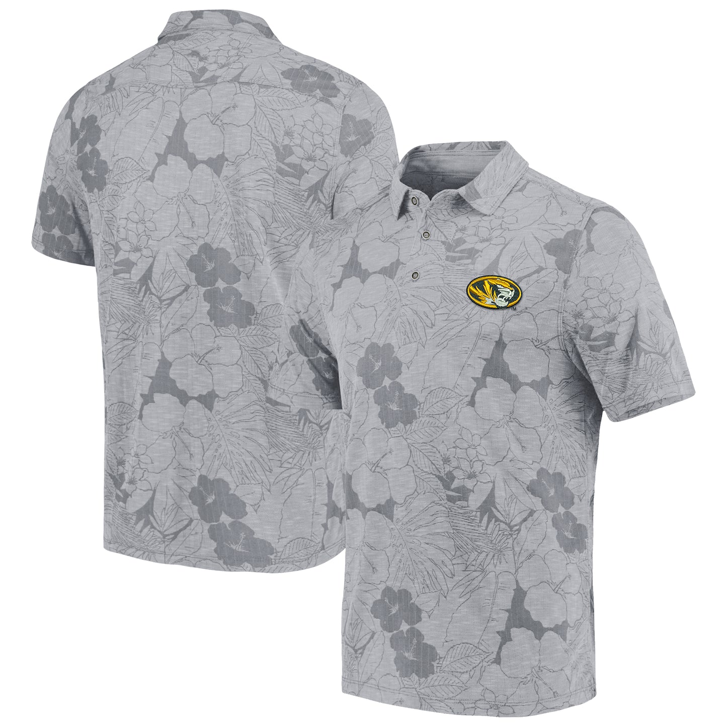 Men's Tommy Bahama Gray Missouri Tigers Miramar Blooms Polo