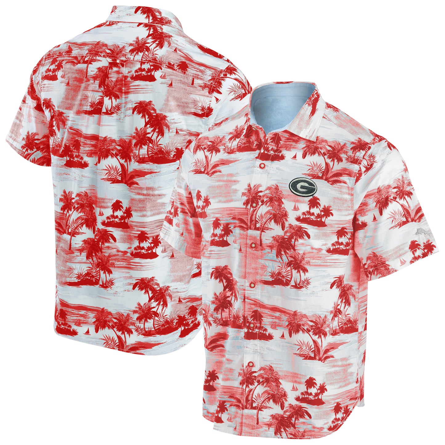 Men's Tommy Bahama Red Georgia Bulldogs Tropical Horizons Button-Up Shirt