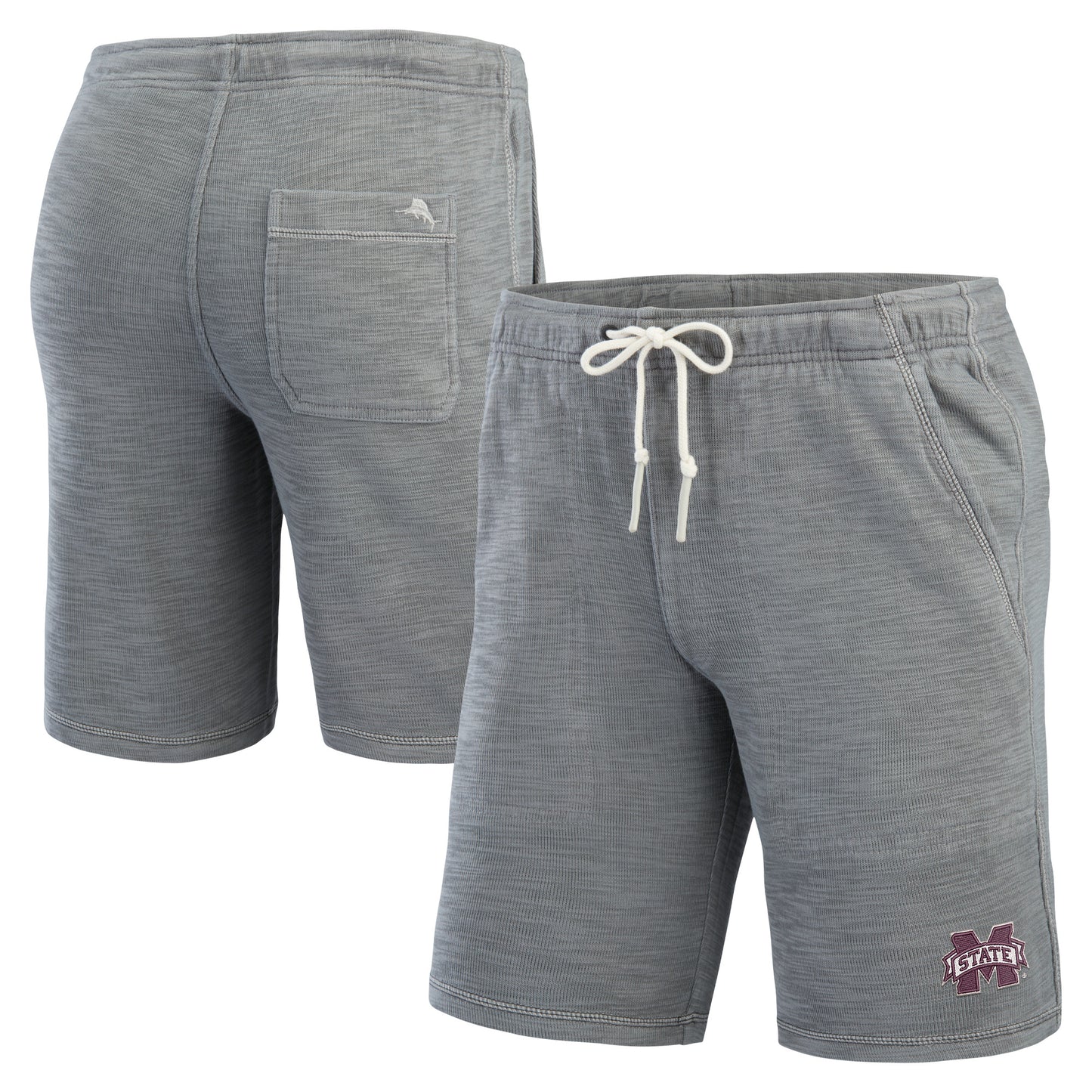 Men's Tommy Bahama Gray Mississippi State Bulldogs Tobago Bay Tri-Blend Shorts