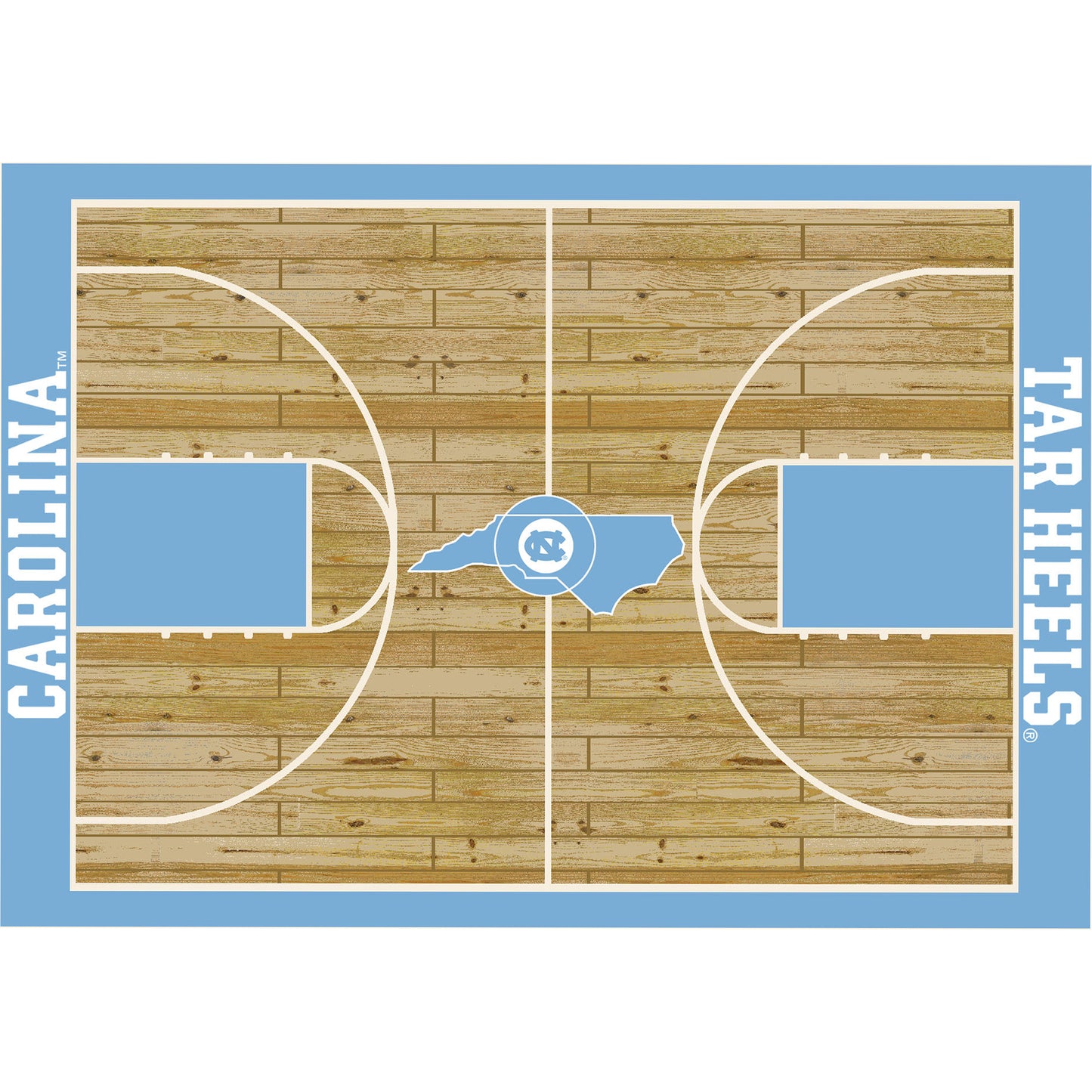 Imperial North Carolina Tar Heels 5'4" x 7'8" Courtside Rug