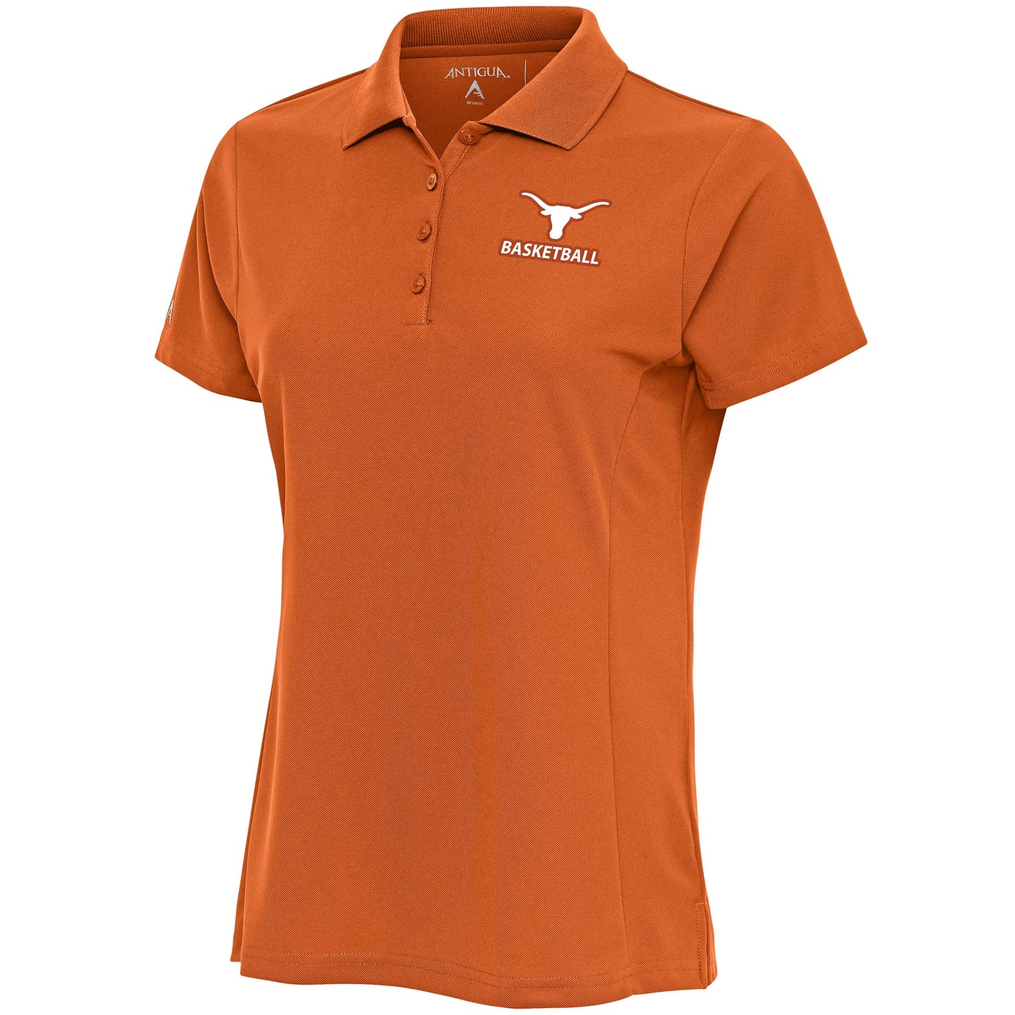 Women's Antigua Burnt Orange Texas Longhorns Basketball Legacy Pique Polo