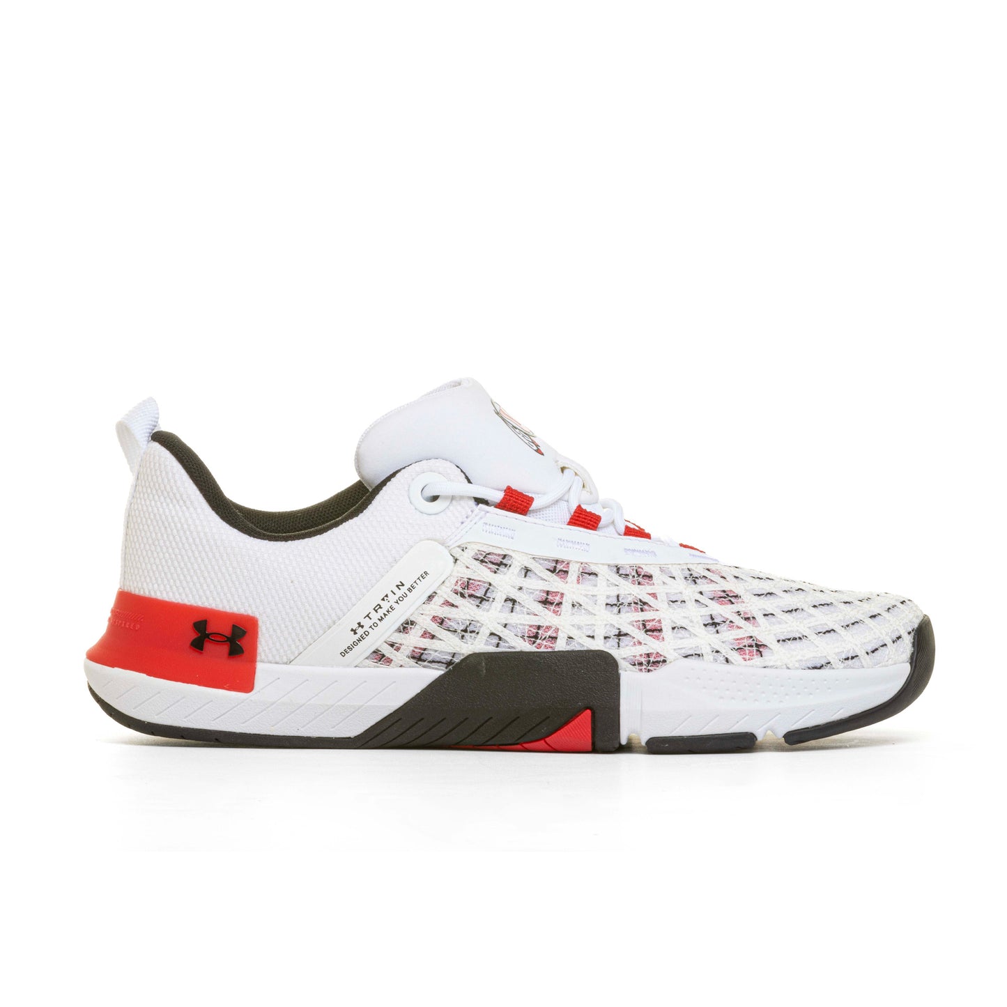 Men's Under Armour White Utah Utes TriBase Reign 5 Training Shoes