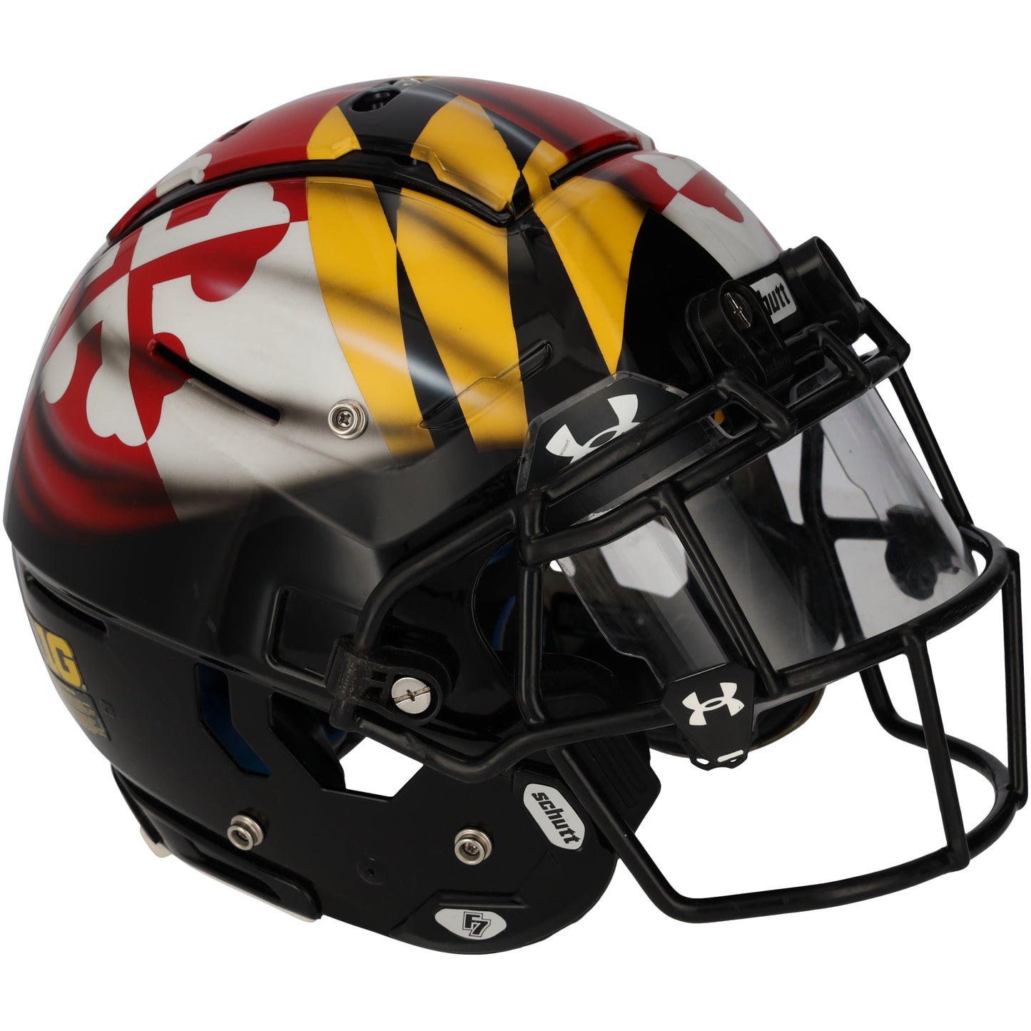 Maryland Terrapins Team-Issued Black Helmet from the 2021 NCAA Football Season - XJ05529581