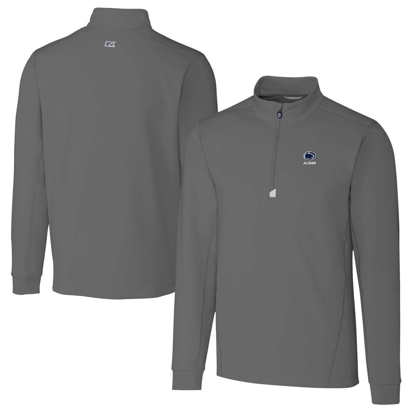 Men's Cutter & Buck Gray Penn State Nittany Lions Alumni Logo Traverse Stretch Quarter-Zip Pullover Top