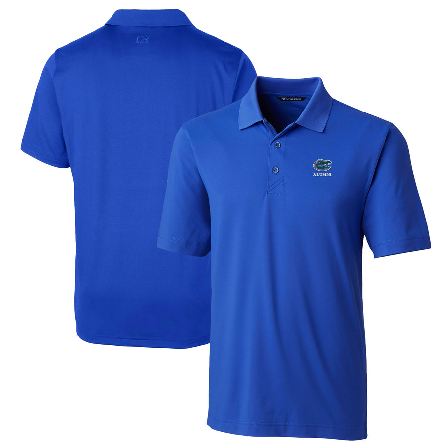 Men's Cutter & Buck Royal Florida Gators Alumni Logo Forge Stretch DryTec Polo