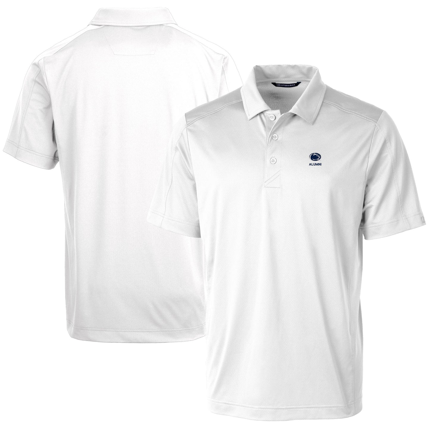 Men's Cutter & Buck White Penn State Nittany Lions Alumni Logo Prospect Textured Stretch Polo