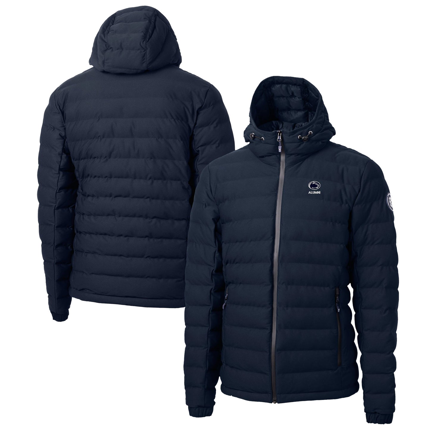 Men's Cutter & Buck Navy Penn State Nittany Lions Alumni Logo Mission Ridge Repreve Eco Insulated Puffer Full-Zip Jacket