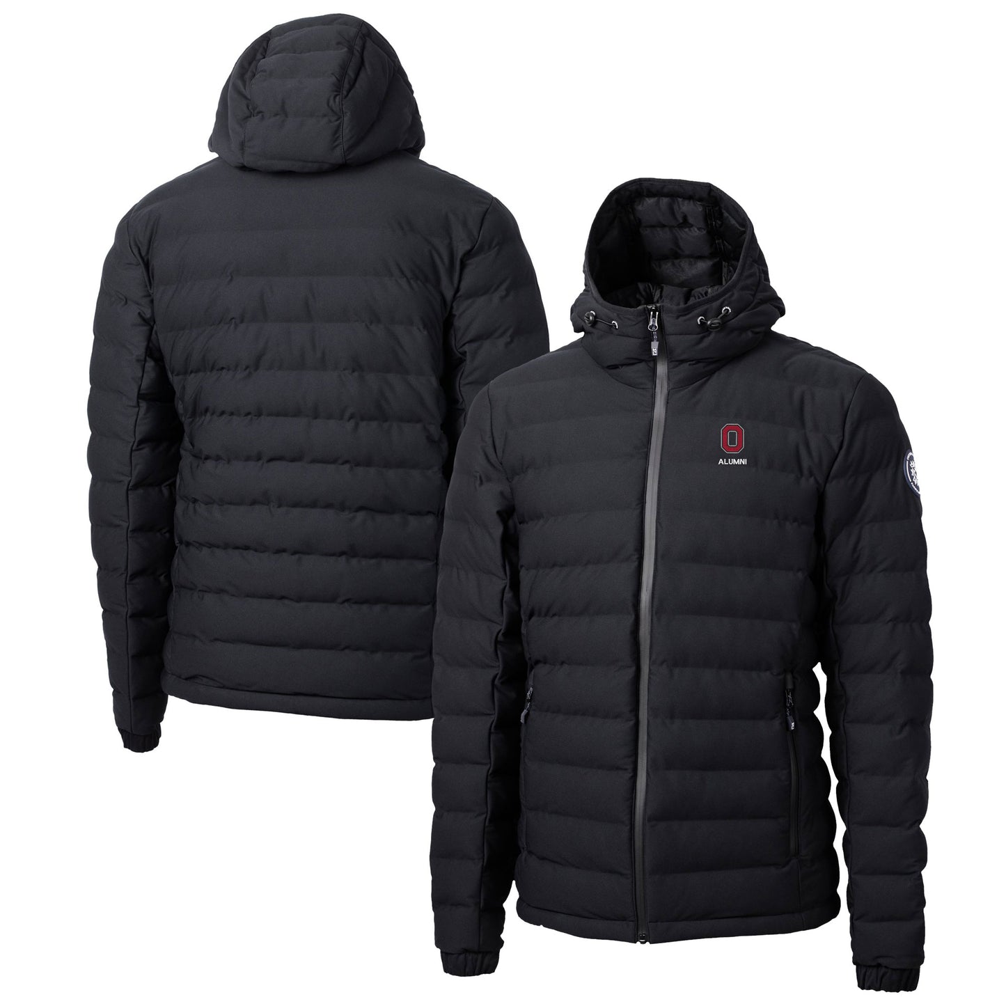 Men's Cutter & Buck Black Ohio State Buckeyes Alumni Logo Mission Ridge Repreve Eco Insulated Puffer Full-Zip Jacket