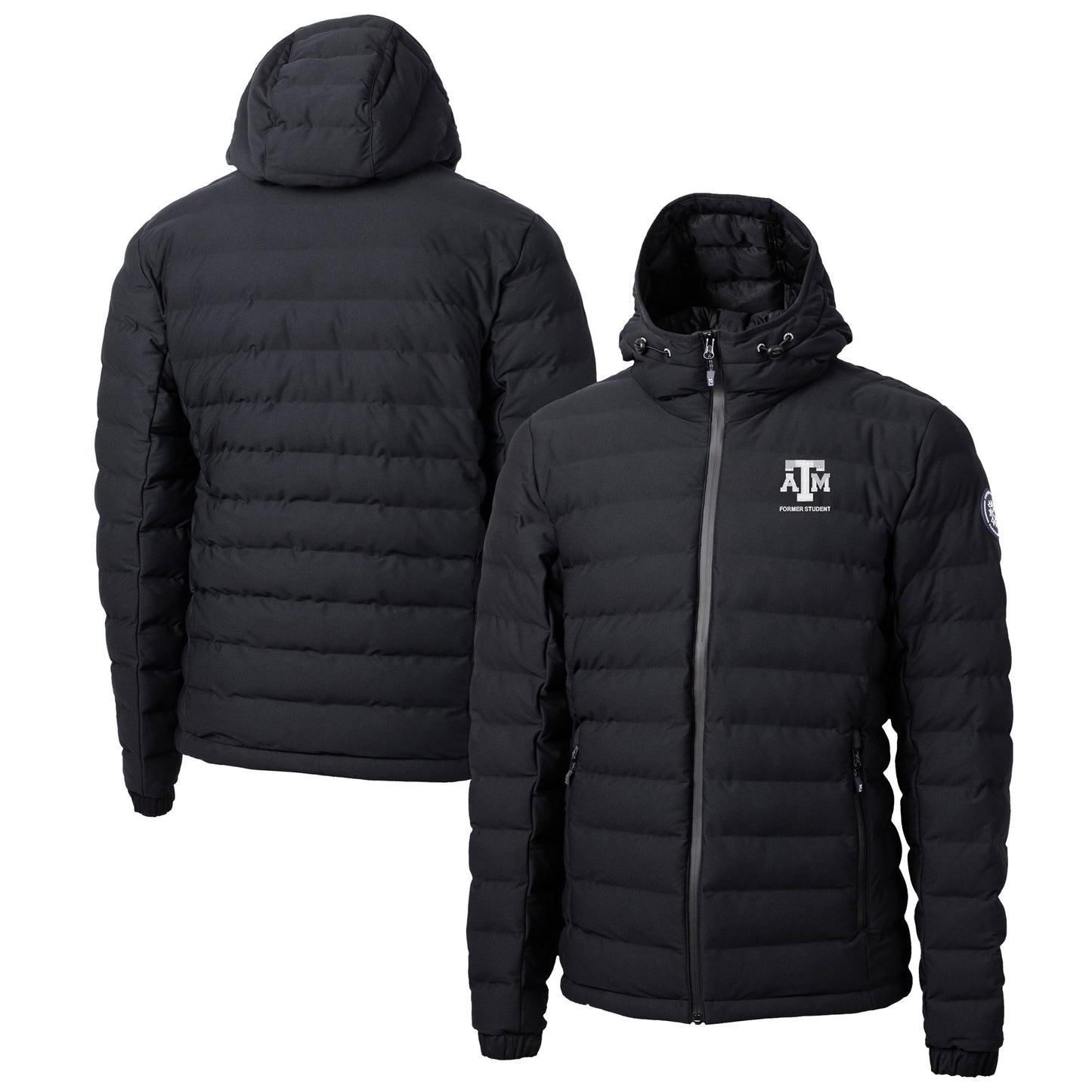 Men's Cutter & Buck Black Texas A&M Aggies Alumni Logo Mission Ridge Repreve Eco Insulated Puffer Full-Zip Jacket