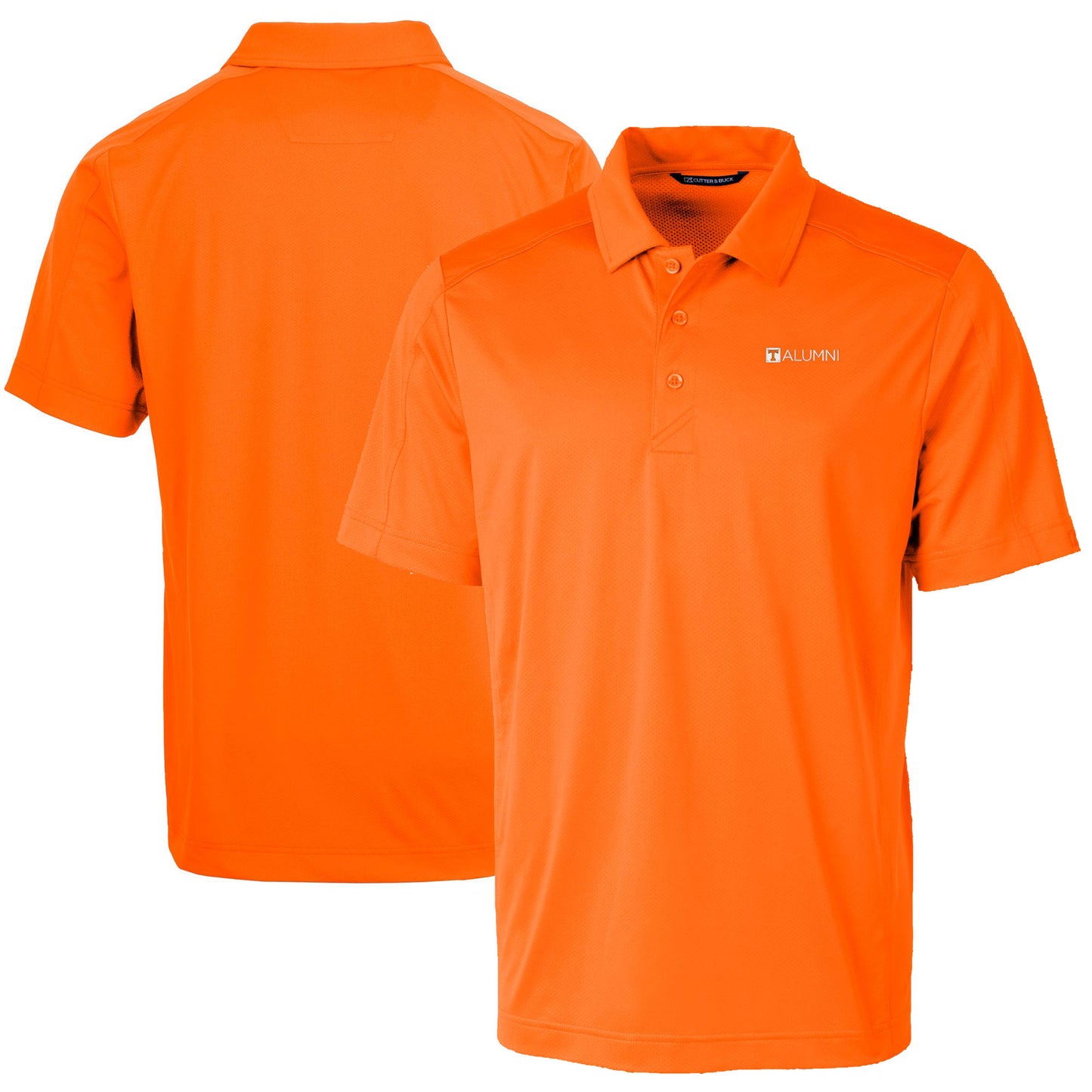 Men's Cutter & Buck Tennessee Orange Tennessee Volunteers Alumni Logo Prospect Textured Stretch Polo