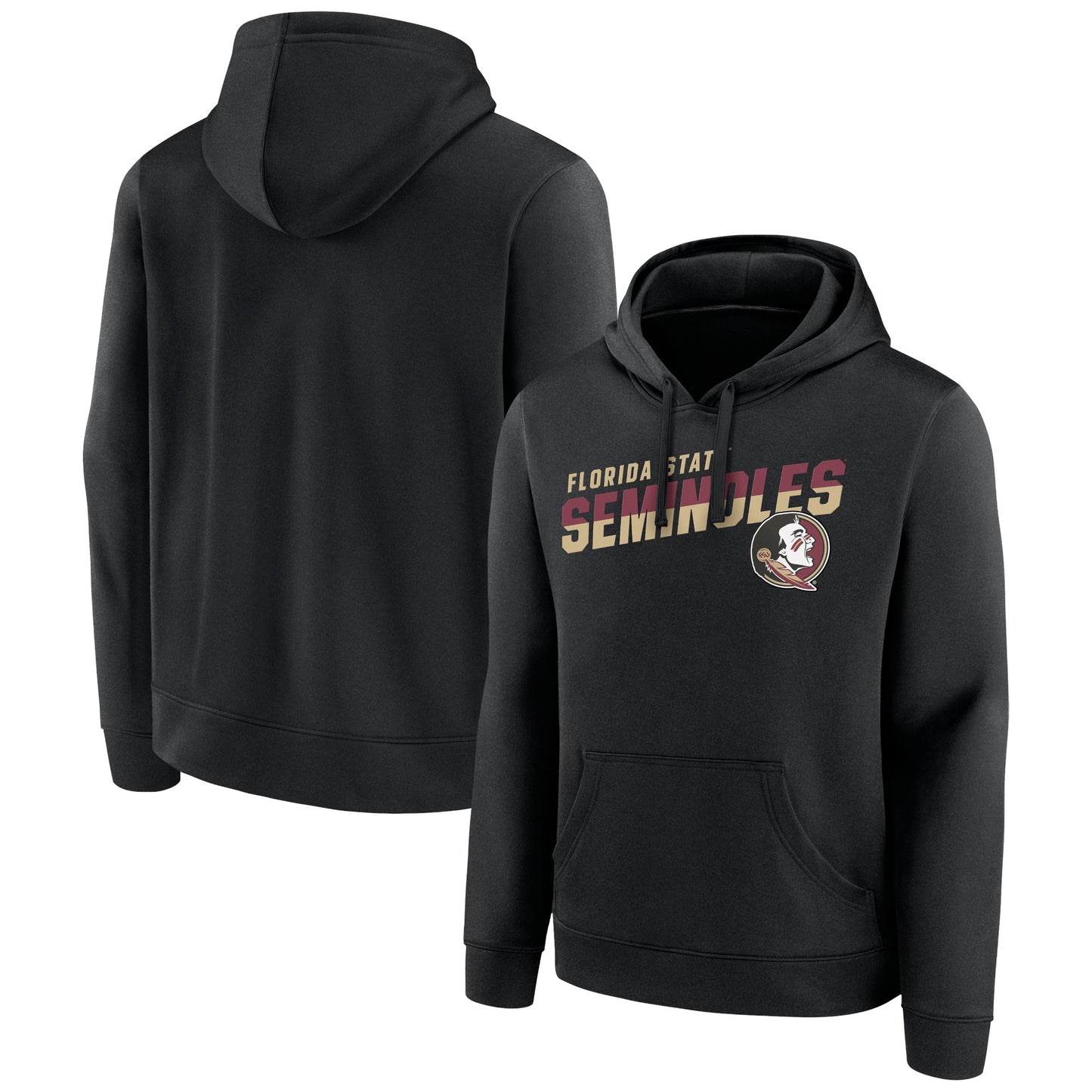 Men's Black Florida State Seminoles Quick Slant Pullover Hoodie