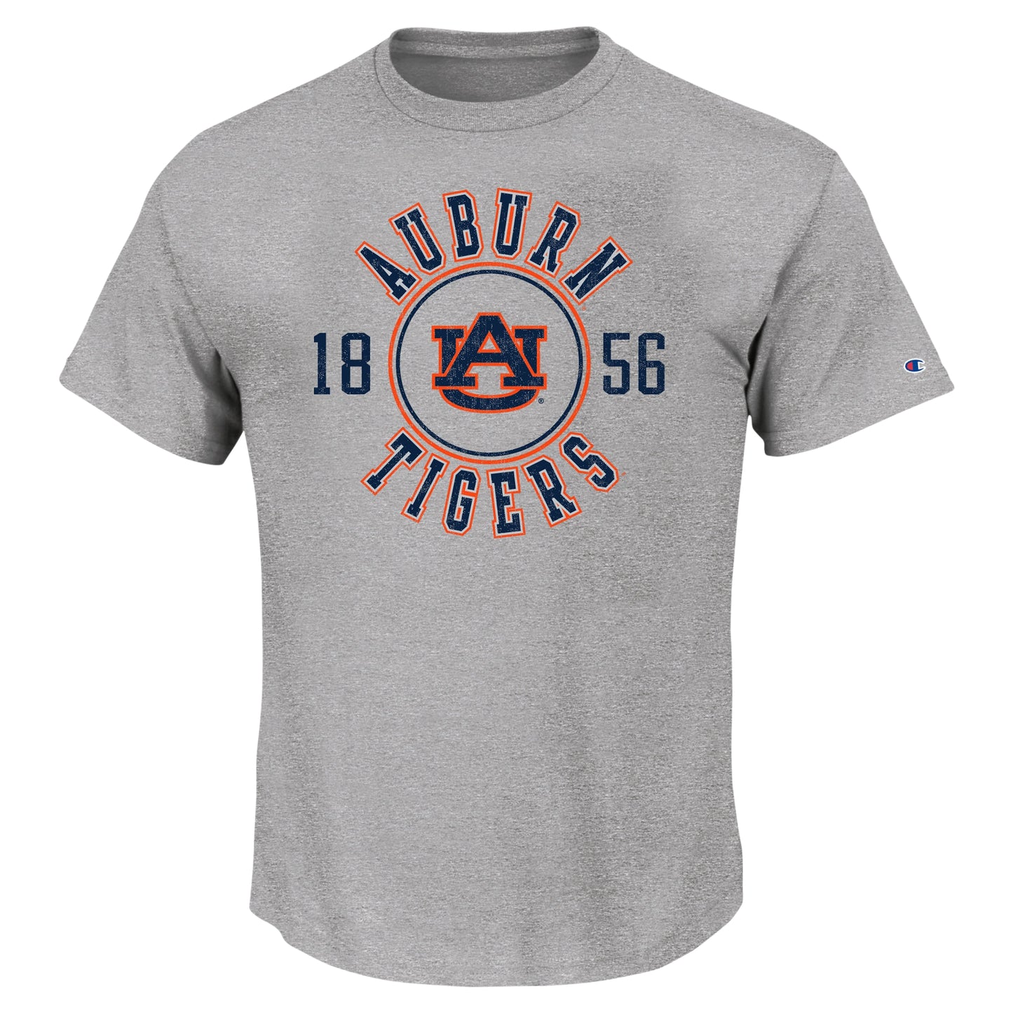 Men's Champion Heather Gray Auburn Tigers Big & Tall Circle Logo T-Shirt