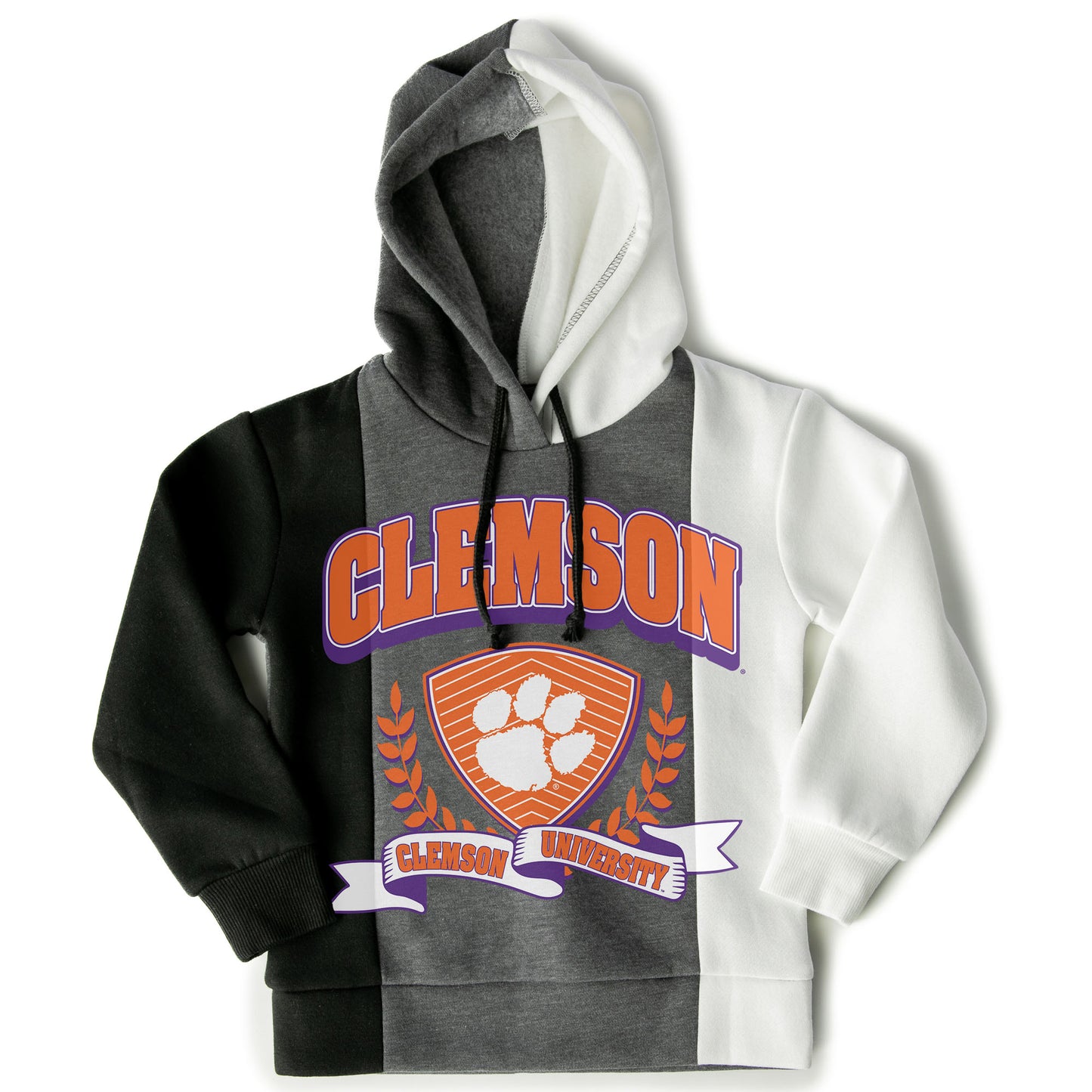 Girls Youth Gameday Couture Black Clemson Tigers Hall Of Fame Color Block Pullover Hoodie