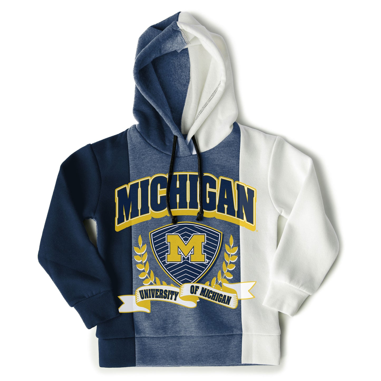Girls Youth Gameday Couture Navy Michigan Wolverines Hall Of Fame Color Block Pullover Hoodie
