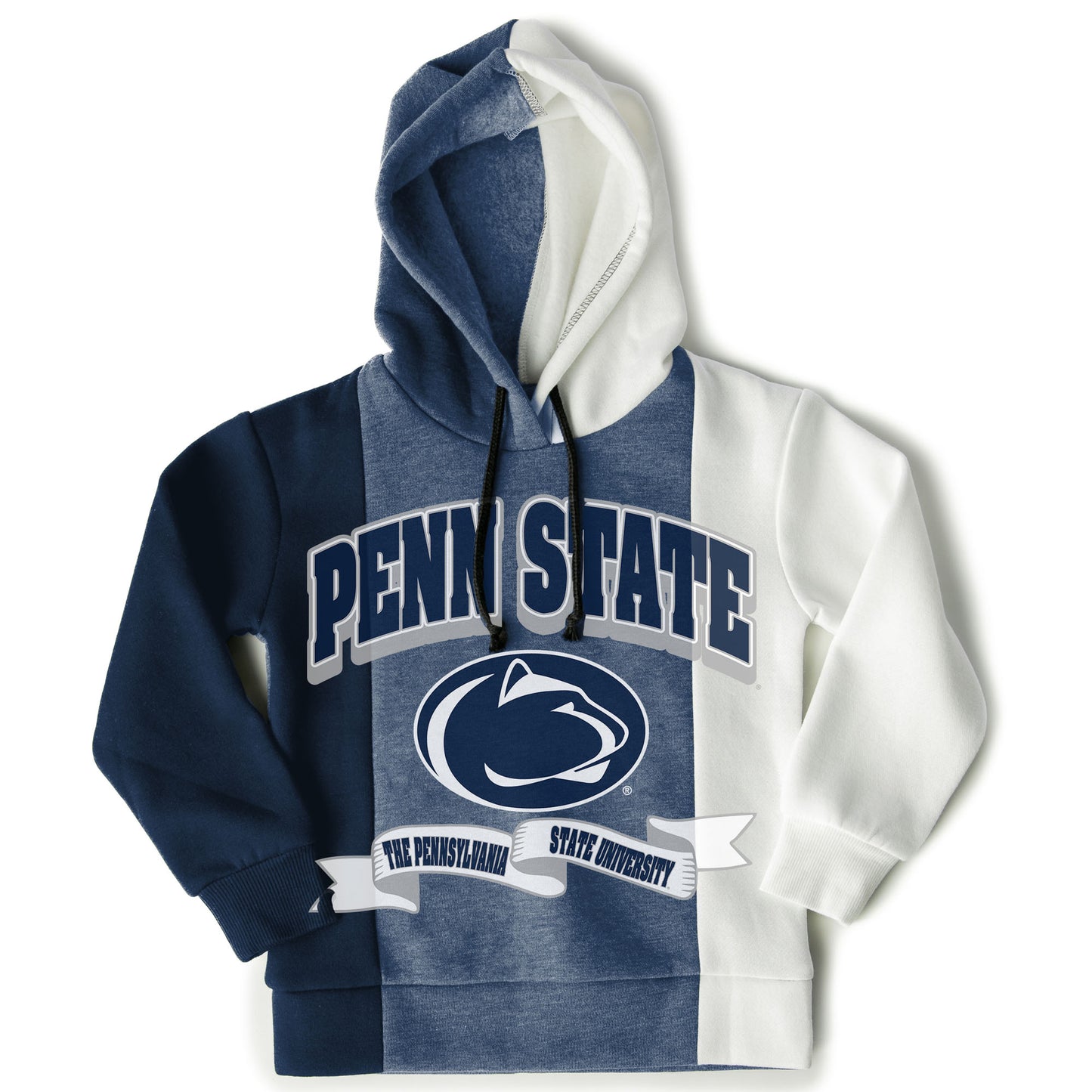 Girls Youth Gameday Couture Navy Penn State Nittany Lions Hall Of Fame Color Block Pullover Hoodie