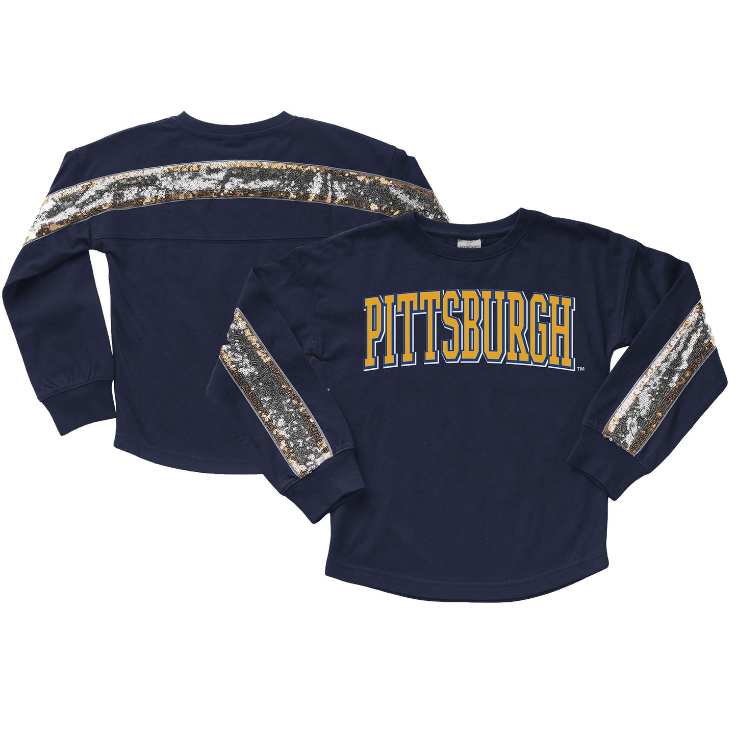 Girls Youth Gameday Couture Navy Pitt Panthers Guess Who's Back Long Sleeve T-Shirt