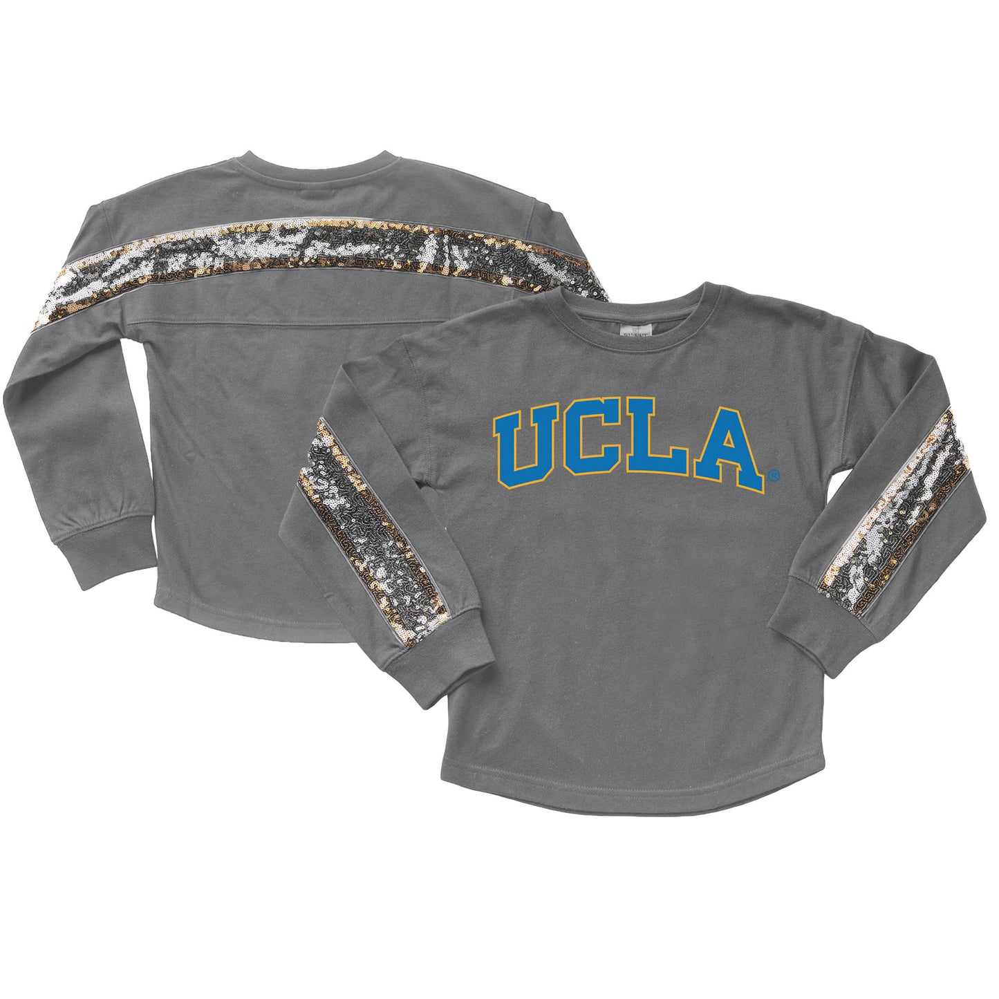 Girls Youth Gameday Couture Gray UCLA Bruins Guess Who's Back Long Sleeve T-Shirt
