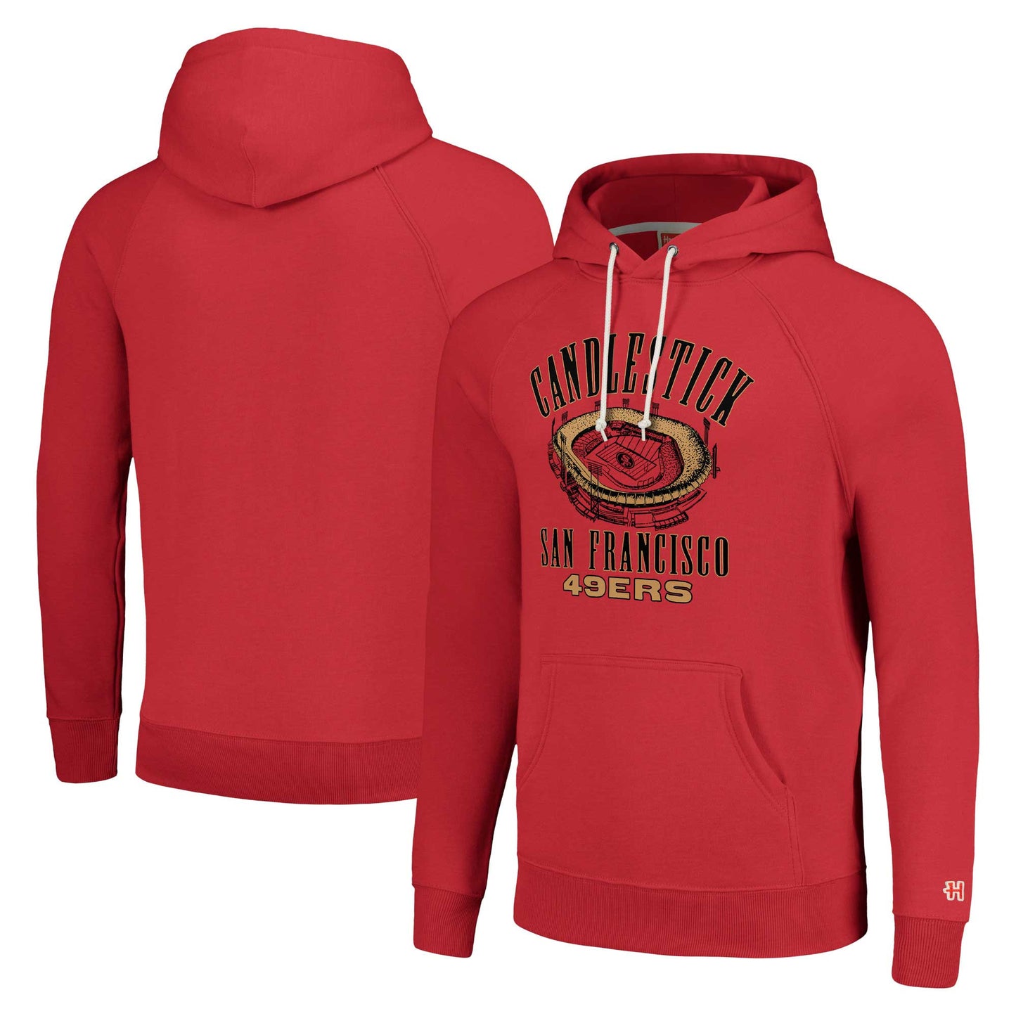 Unisex Homage Scarlet San Francisco 49ers Hyperlocal Raglan Pullover Hoodie