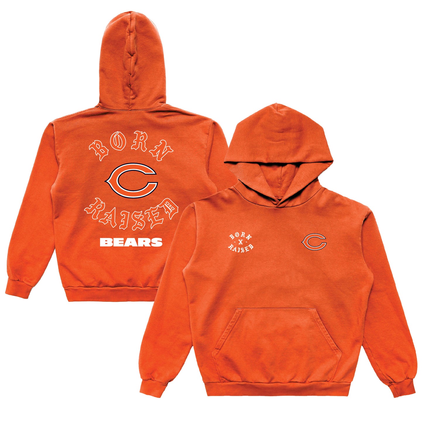 Unisex Born x Raised Orange Chicago Bears Pullover Hoodie