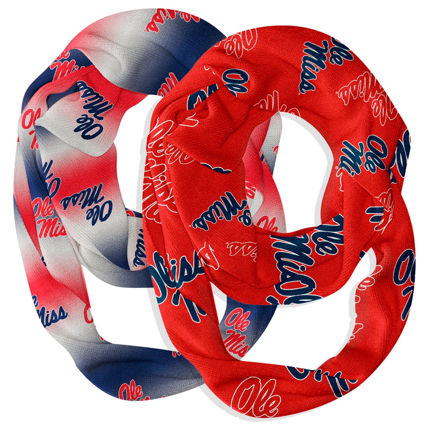 Vive La Fete Ole Miss Rebels Two-Piece Infinity Scarves Set