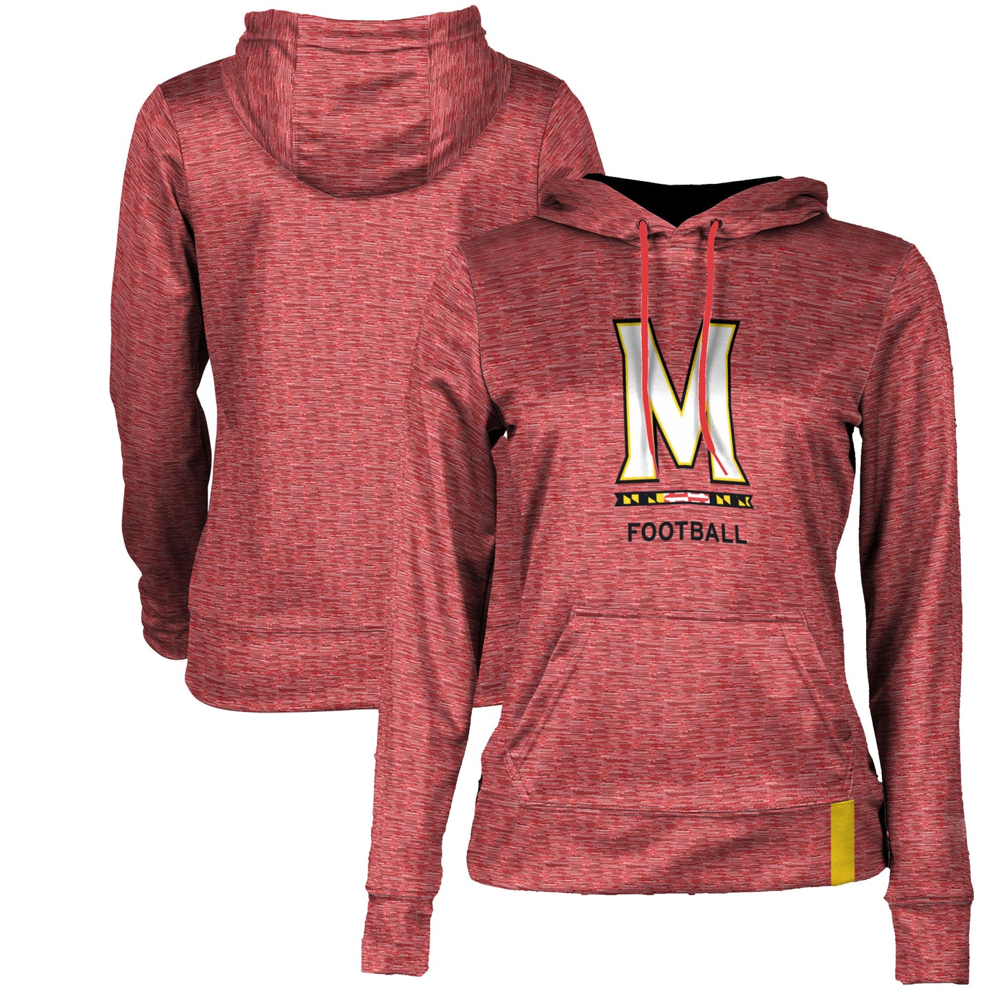 Women's ProSphere Red Maryland Terrapins Football Logo Pullover Hoodie