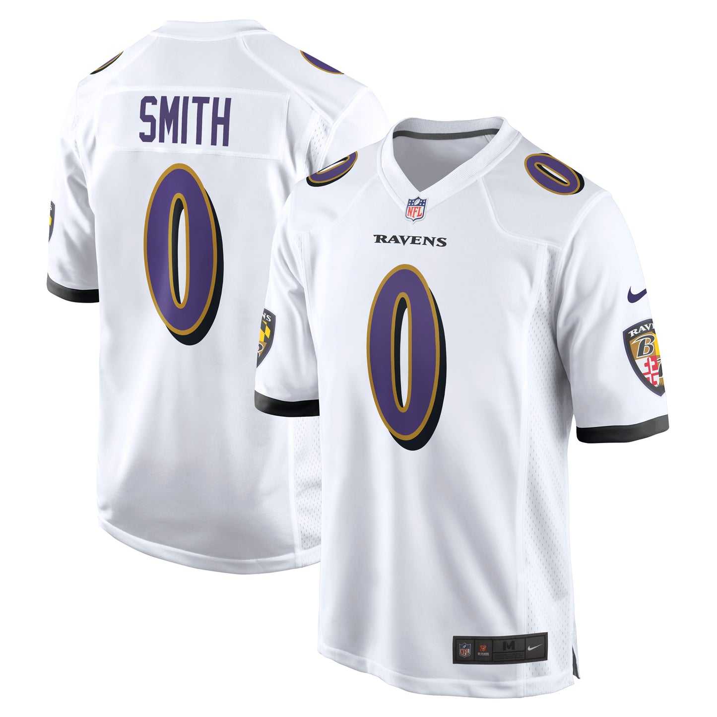 Men's Nike Roquan Smith White Baltimore Ravens Game Jersey