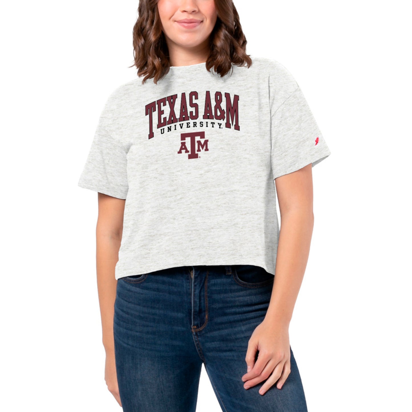 Women's League Collegiate Wear White Texas A&M Aggies Intramural Midi Tri-Blend T-Shirt