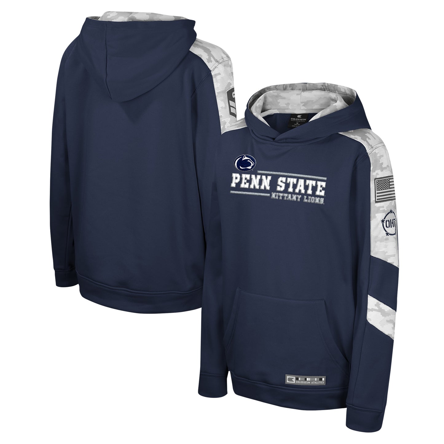 Youth Colosseum Navy Penn State Nittany Lions OHT Military Appreciation Cyclone Digital Camo Pullover Hoodie