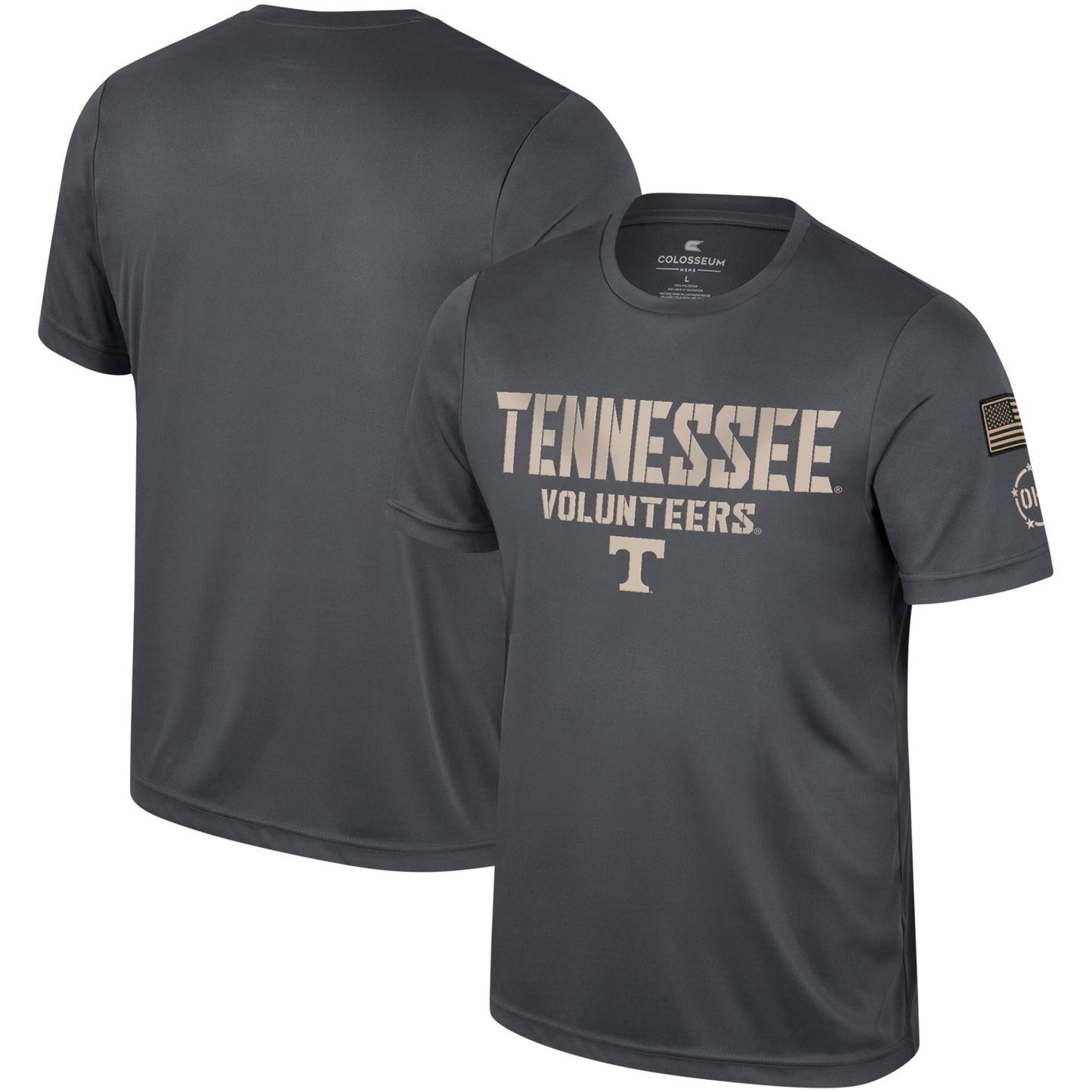 Men's Colosseum Charcoal Tennessee Volunteers OHT Military Appreciation T-Shirt
