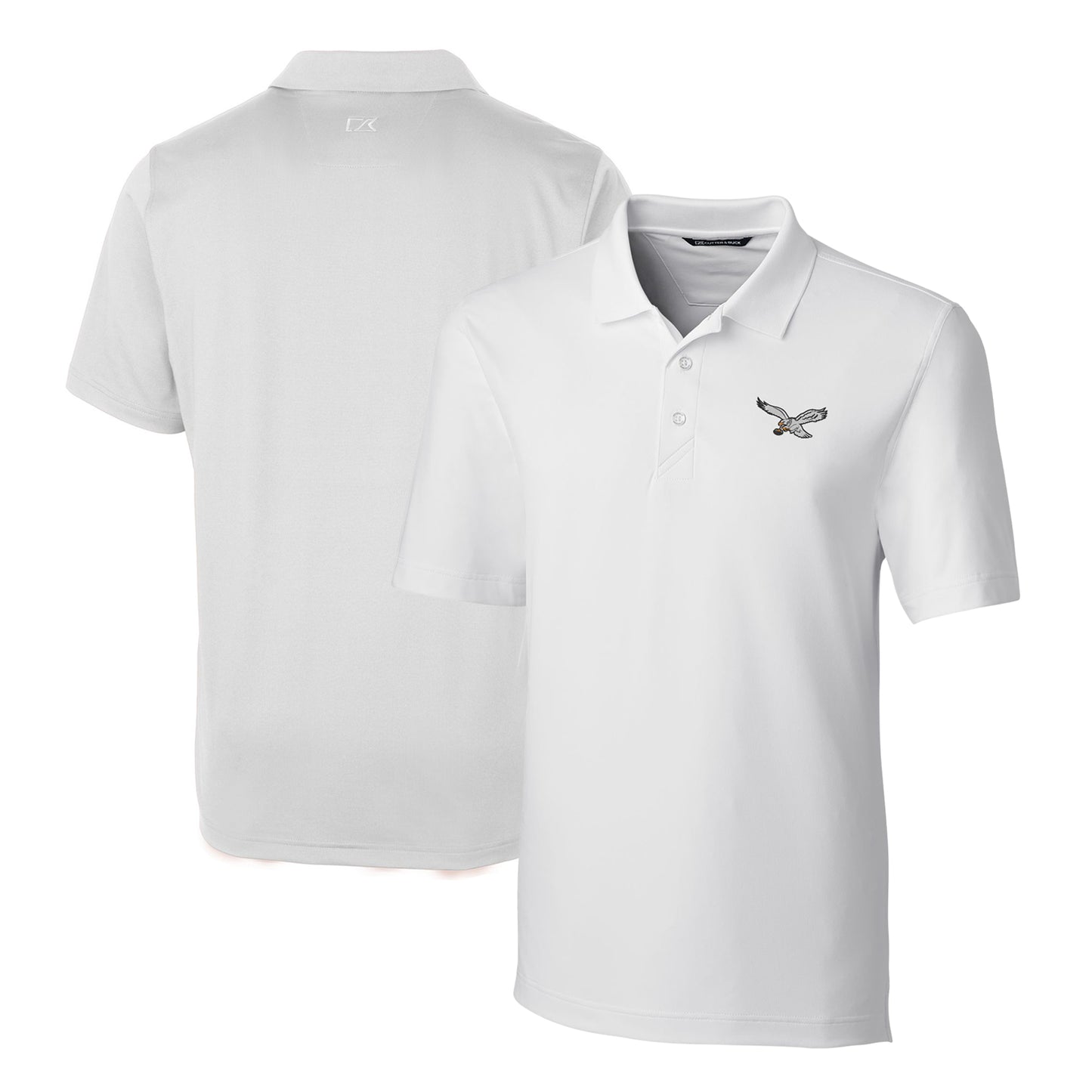 Men's Cutter & Buck White Philadelphia Eagles Gridiron Classics Big & Tall Forge Stretch Polo