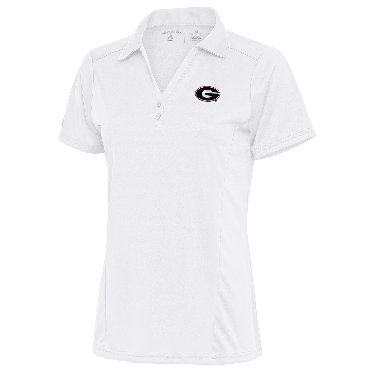 Women's Antigua White Georgia Bulldogs Tribute Polo