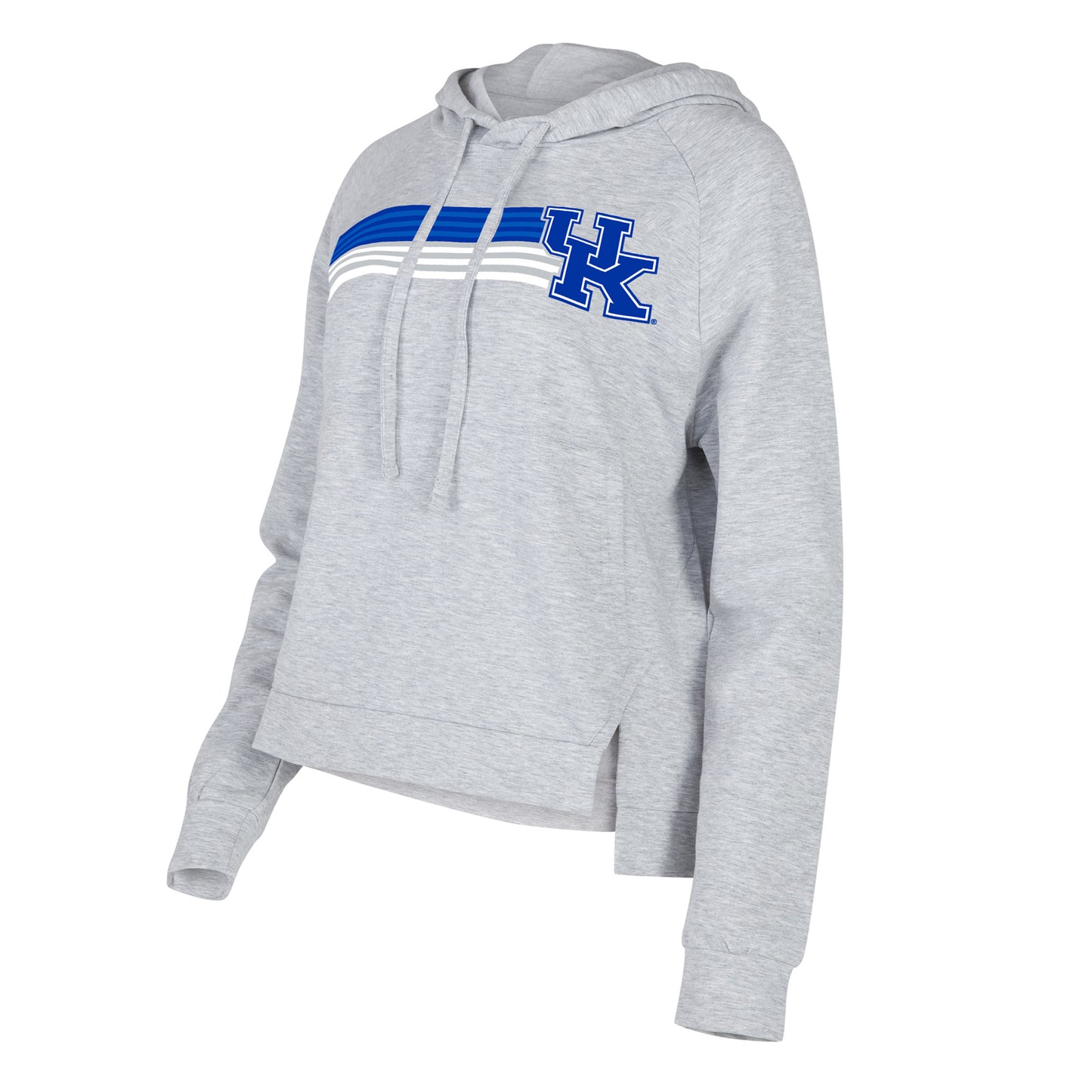 Women's Concepts Sport Gray Kentucky Wildcats Cedar Tri-Blend Raglan Pullover Hoodie