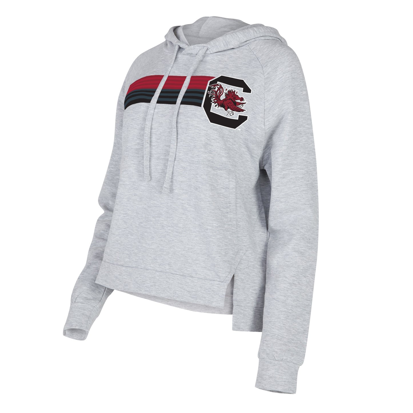 Women's Concepts Sport Gray South Carolina Gamecocks Cedar Tri-Blend Raglan Pullover Hoodie