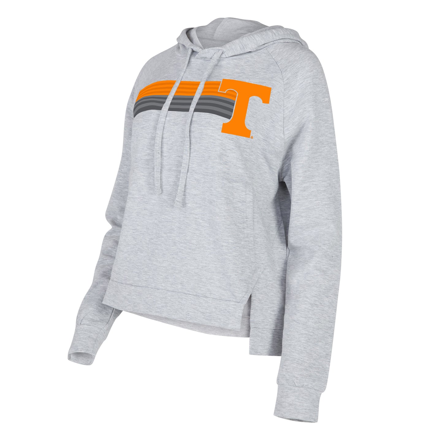 Women's Concepts Sport Gray Tennessee Volunteers Cedar Tri-Blend Raglan Pullover Hoodie