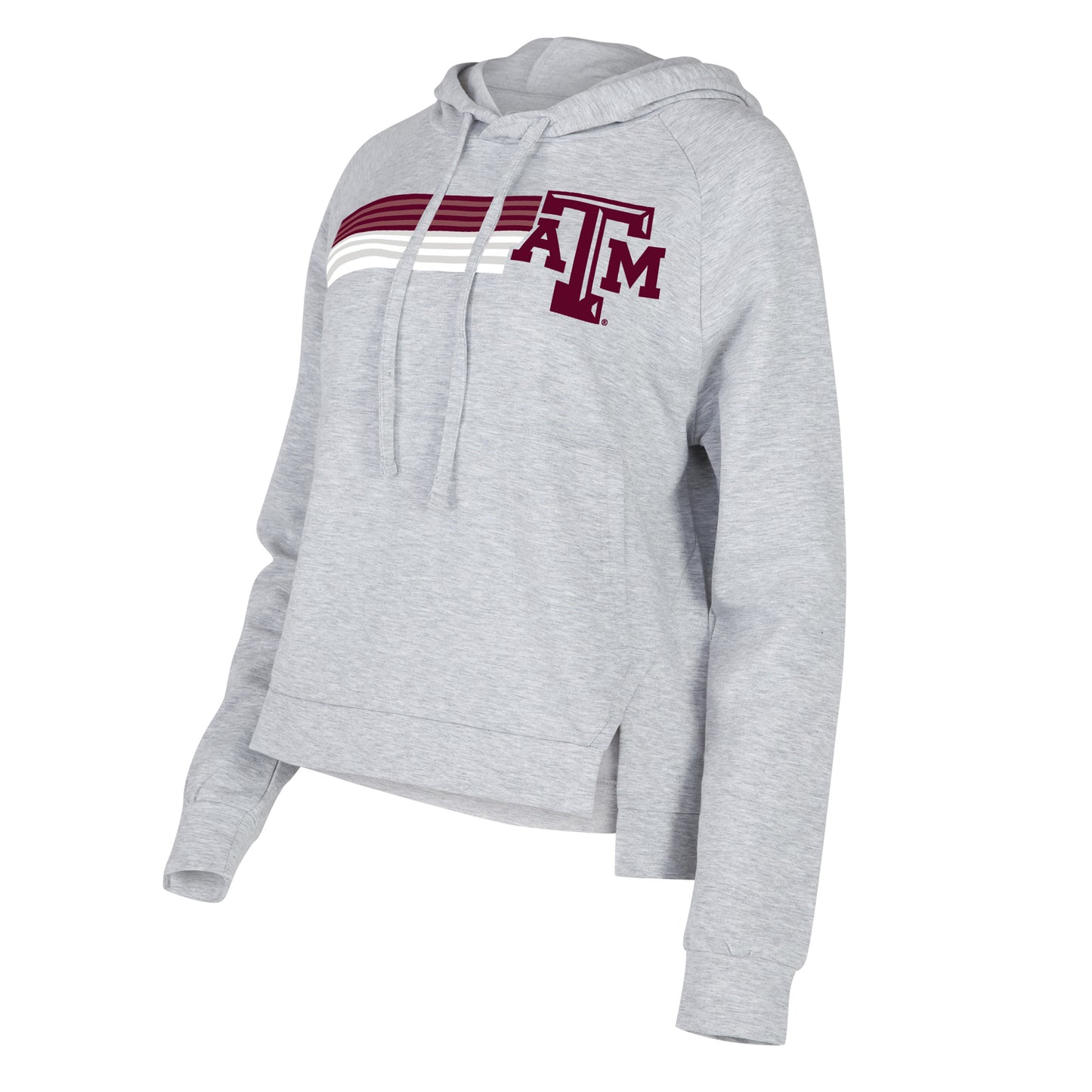 Women's Concepts Sport Gray Texas A&M Aggies Cedar Tri-Blend Raglan Pullover Hoodie