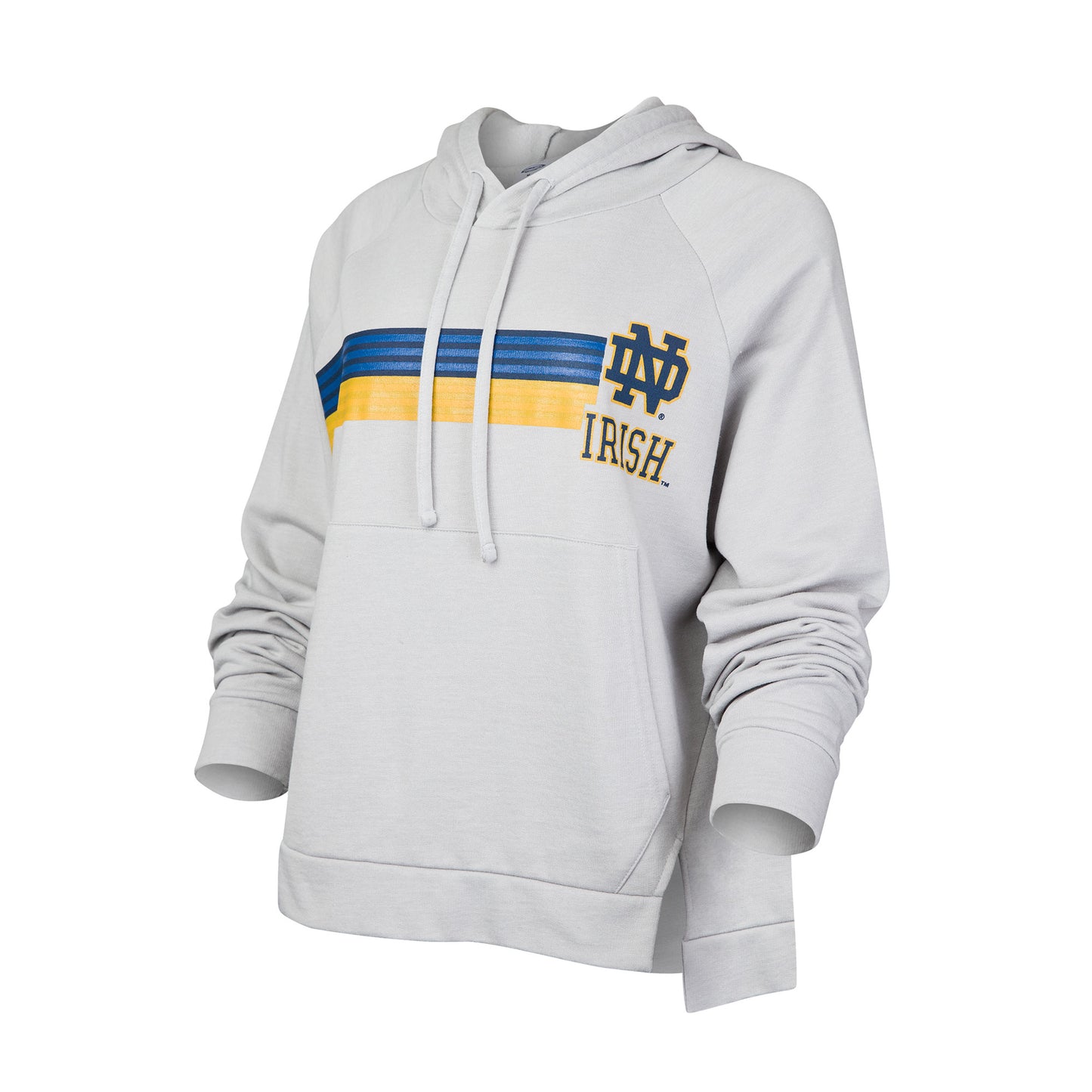 Women's Concepts Sport Gray Notre Dame Fighting Irish Cedar Tri-Blend Raglan Pullover Hoodie