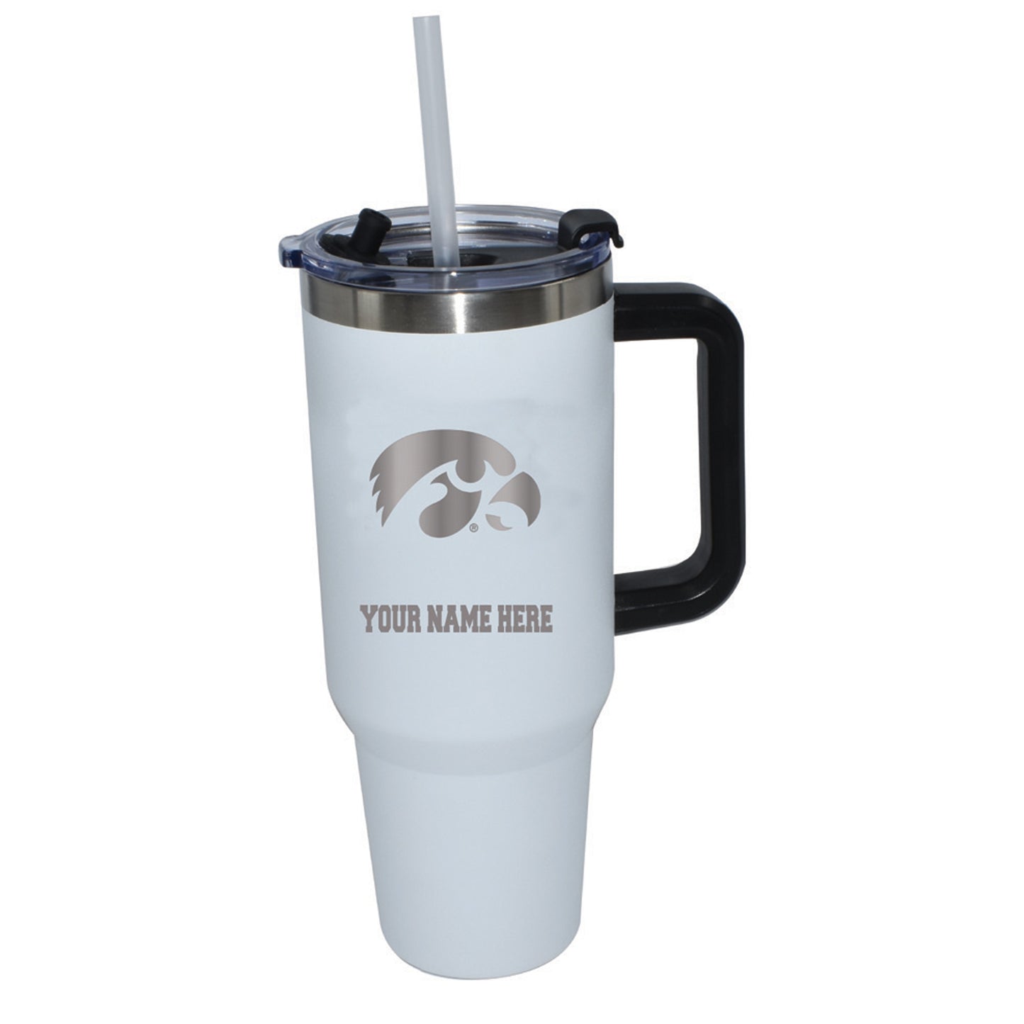 The Memory Company Iowa Hawkeyes Personalized White 46oz. Colossal Tumbler
