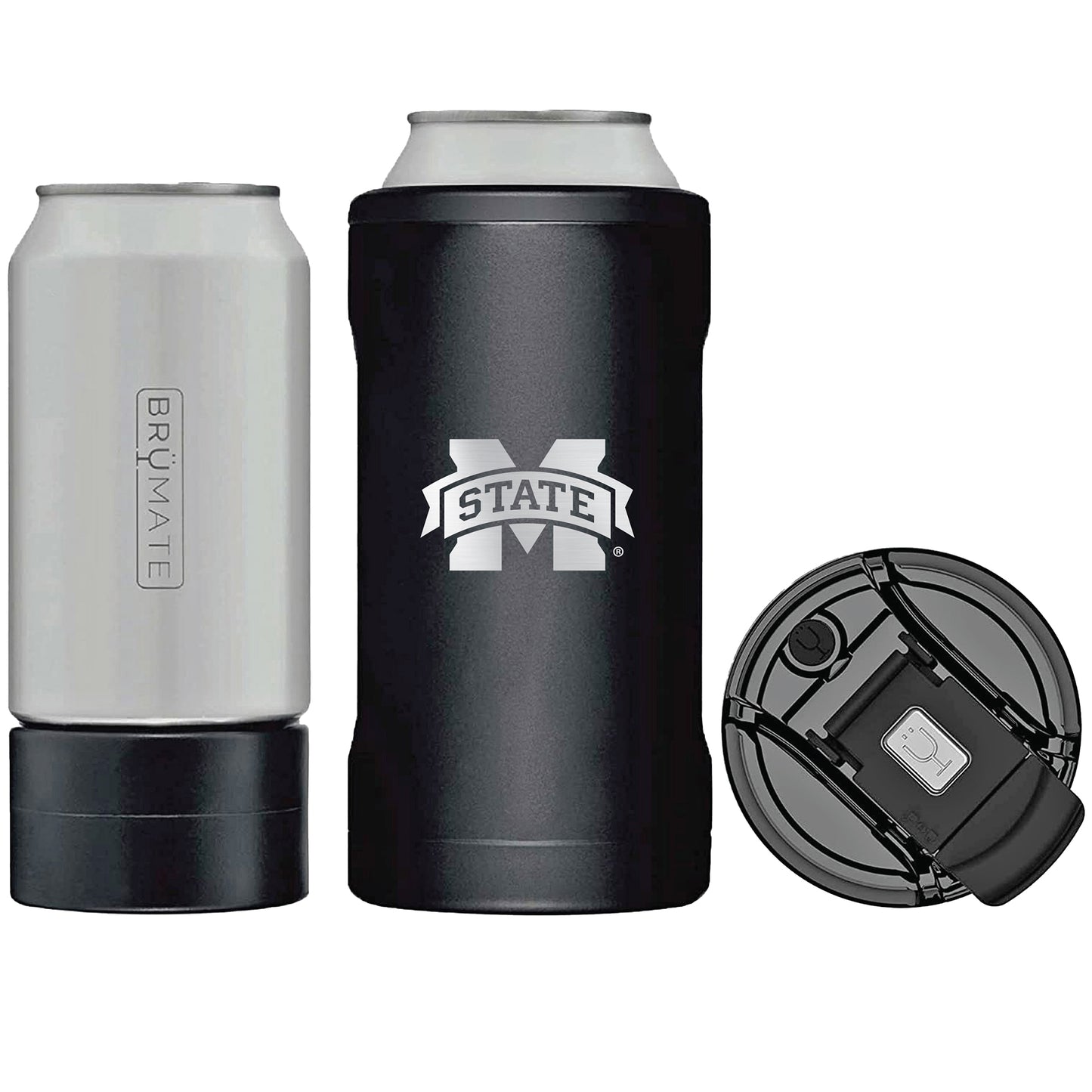 BruMate Mississippi State Bulldogs Primary Logo Hopsulator Trio Can Cooler